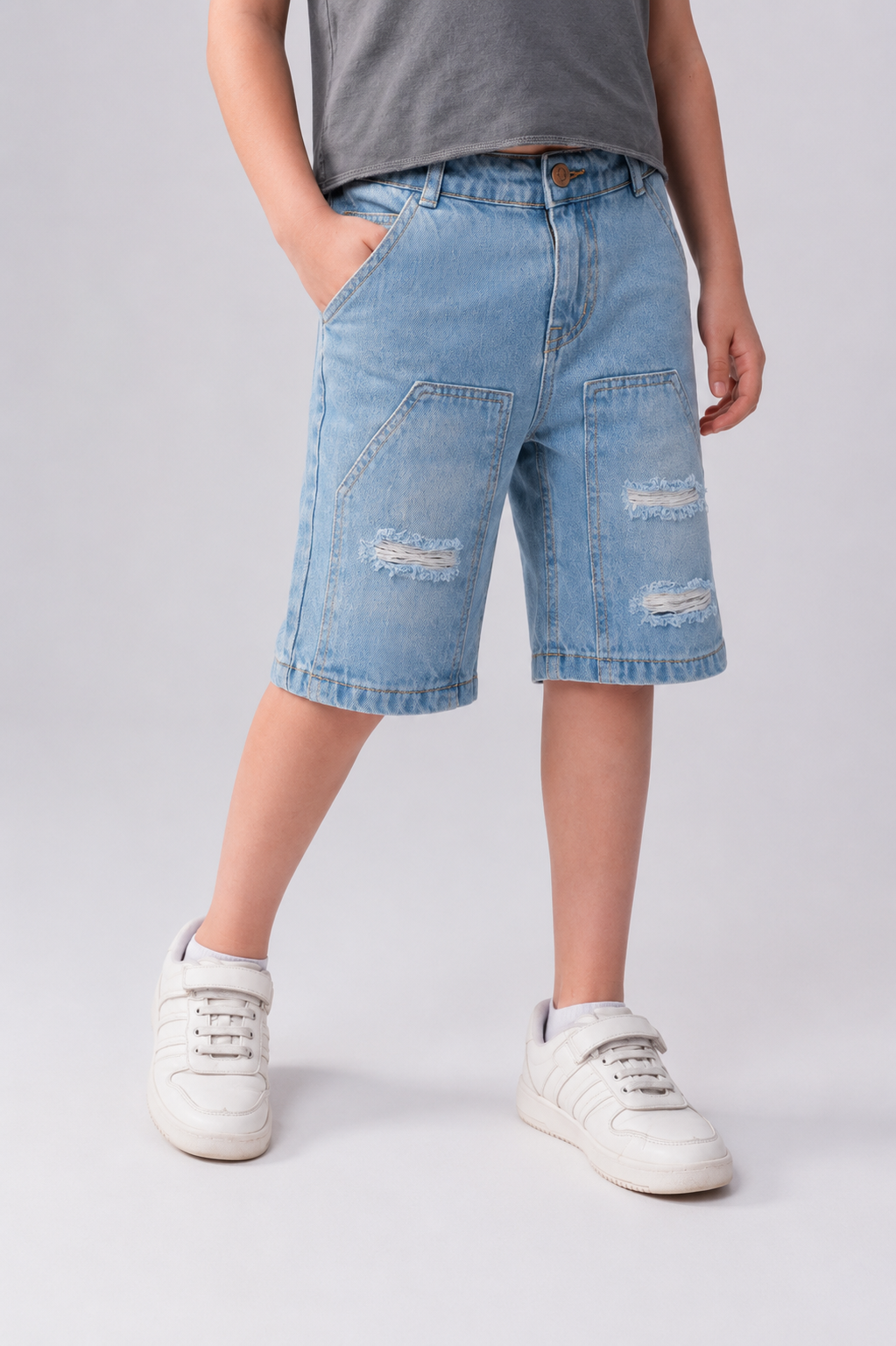 Boys’ Denim Utility Shorts