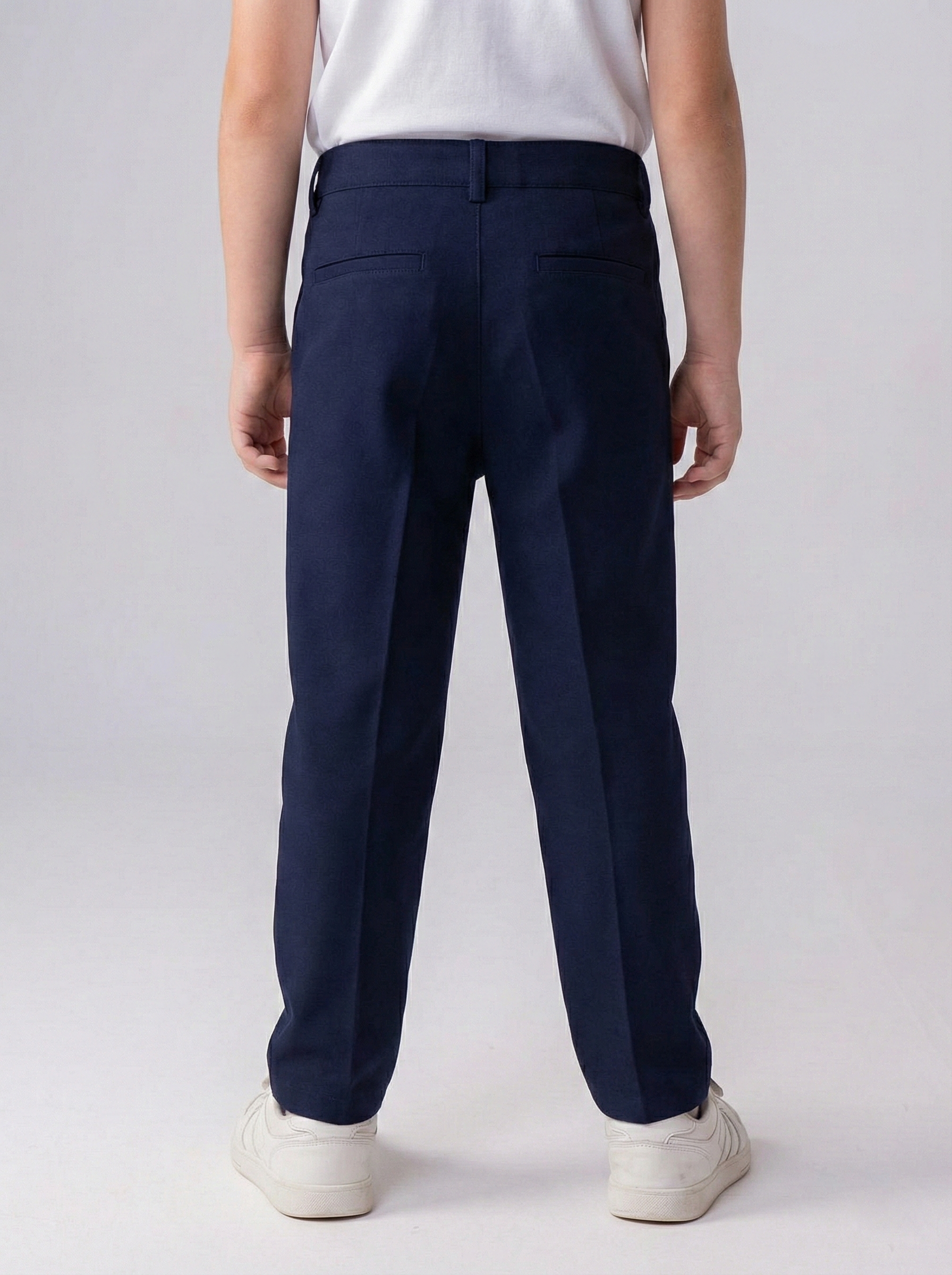 Boys' Slim-Fit Pleated Trousers