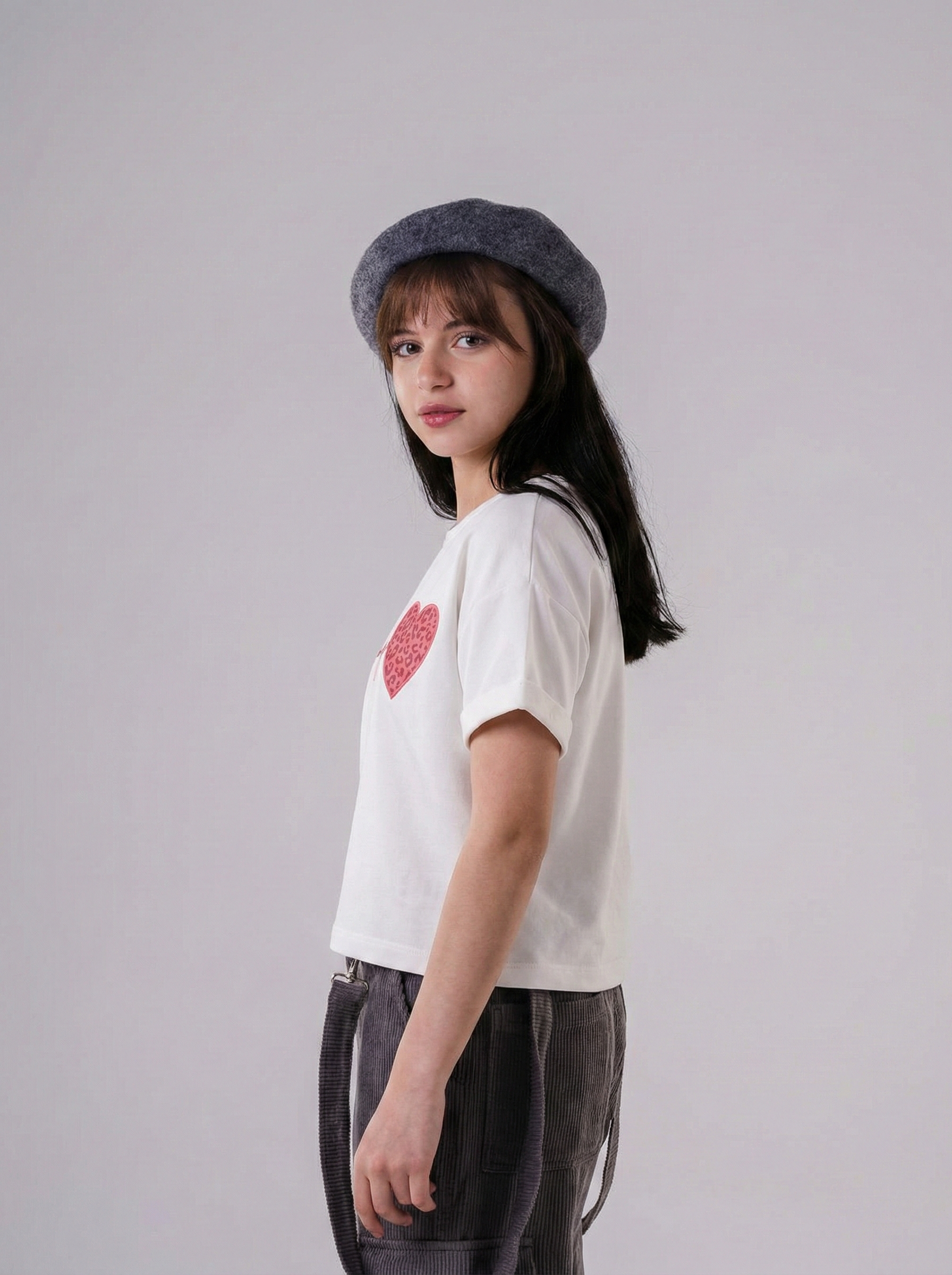 Girls’ Heartbeat Graphic Tee – Short-Sleeve Cotton Top