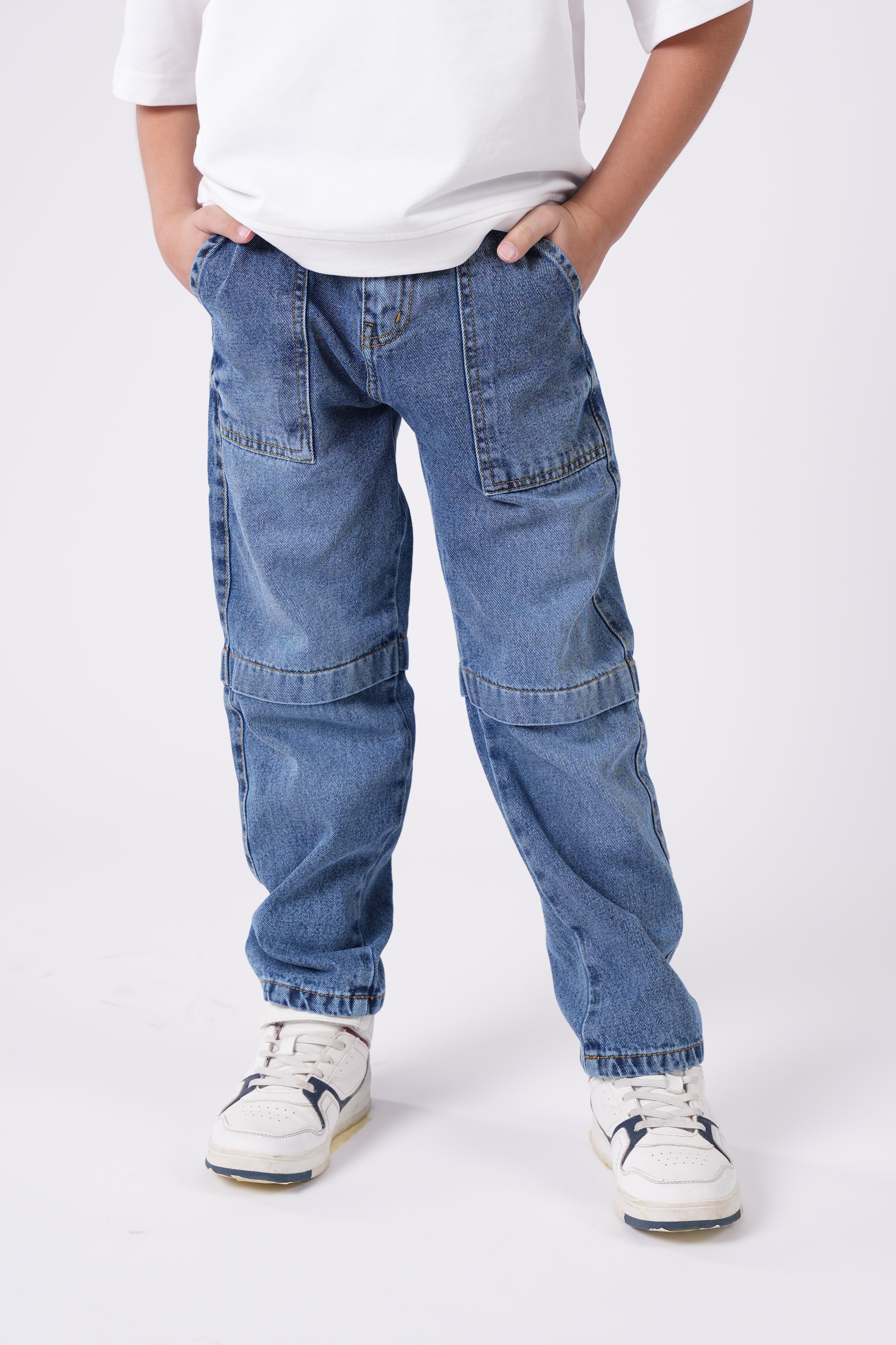 Boys’ Mid-Wash Carpenter Jeans