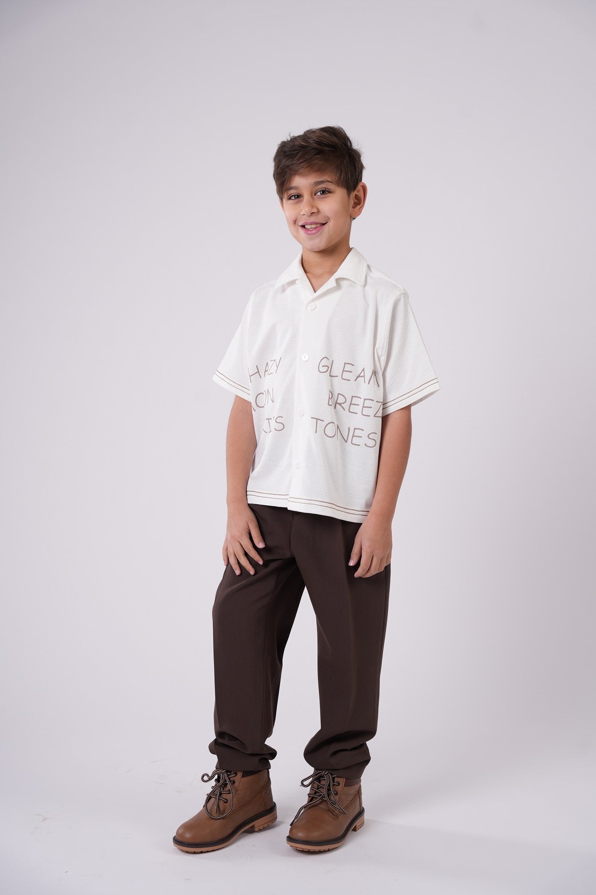 Boys Short Sleeve Printed Resort Shirt