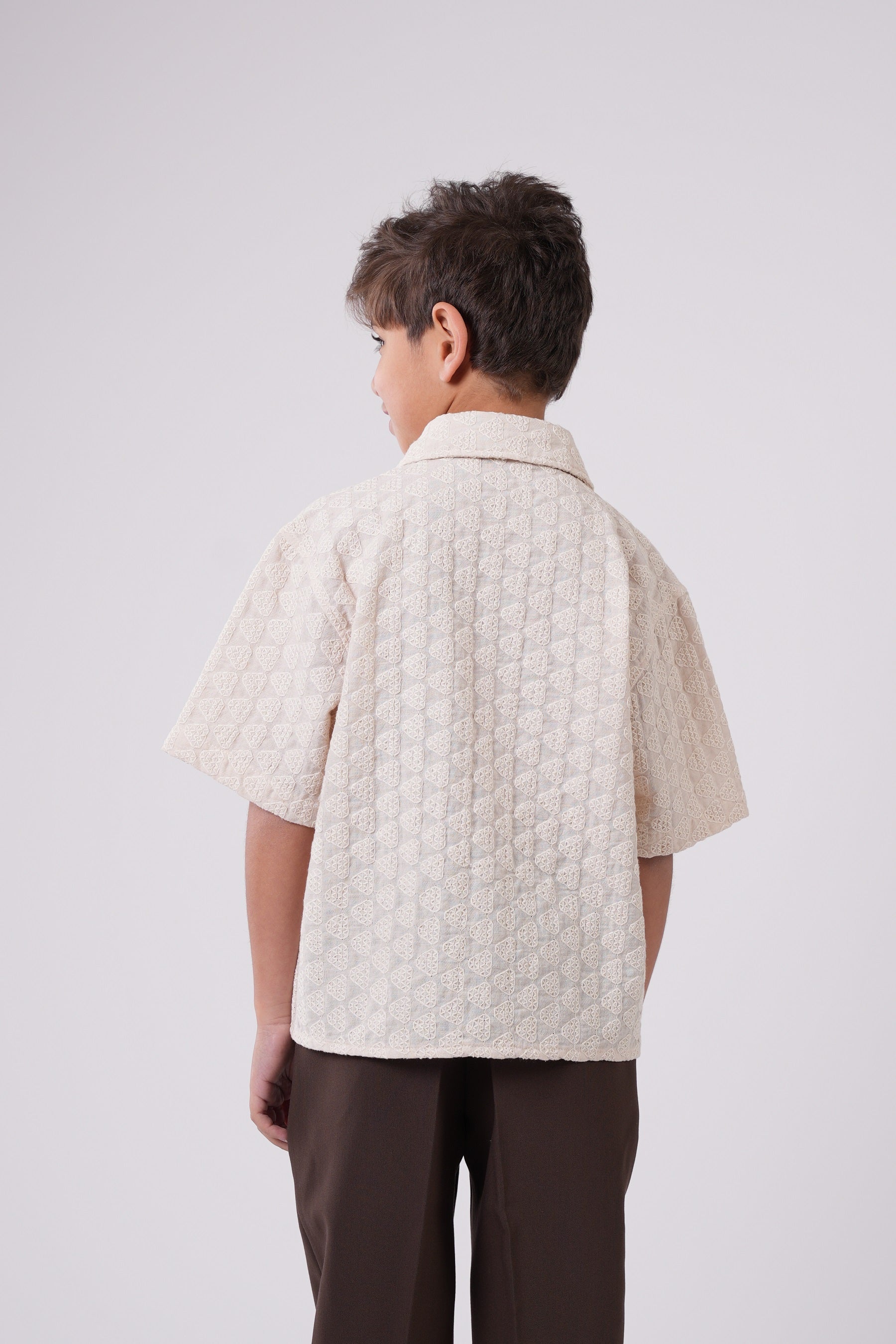 Boys’ Geometric Print Resort Shirt