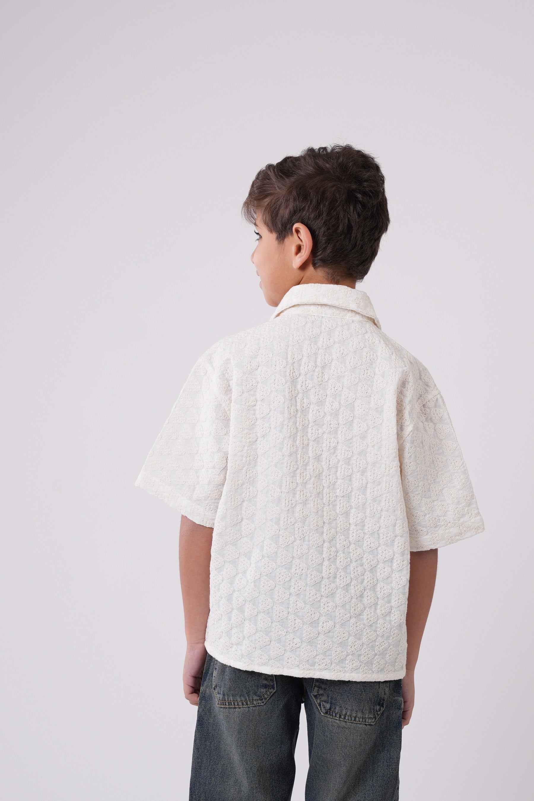 Boys’ Geometric Print Resort Shirt