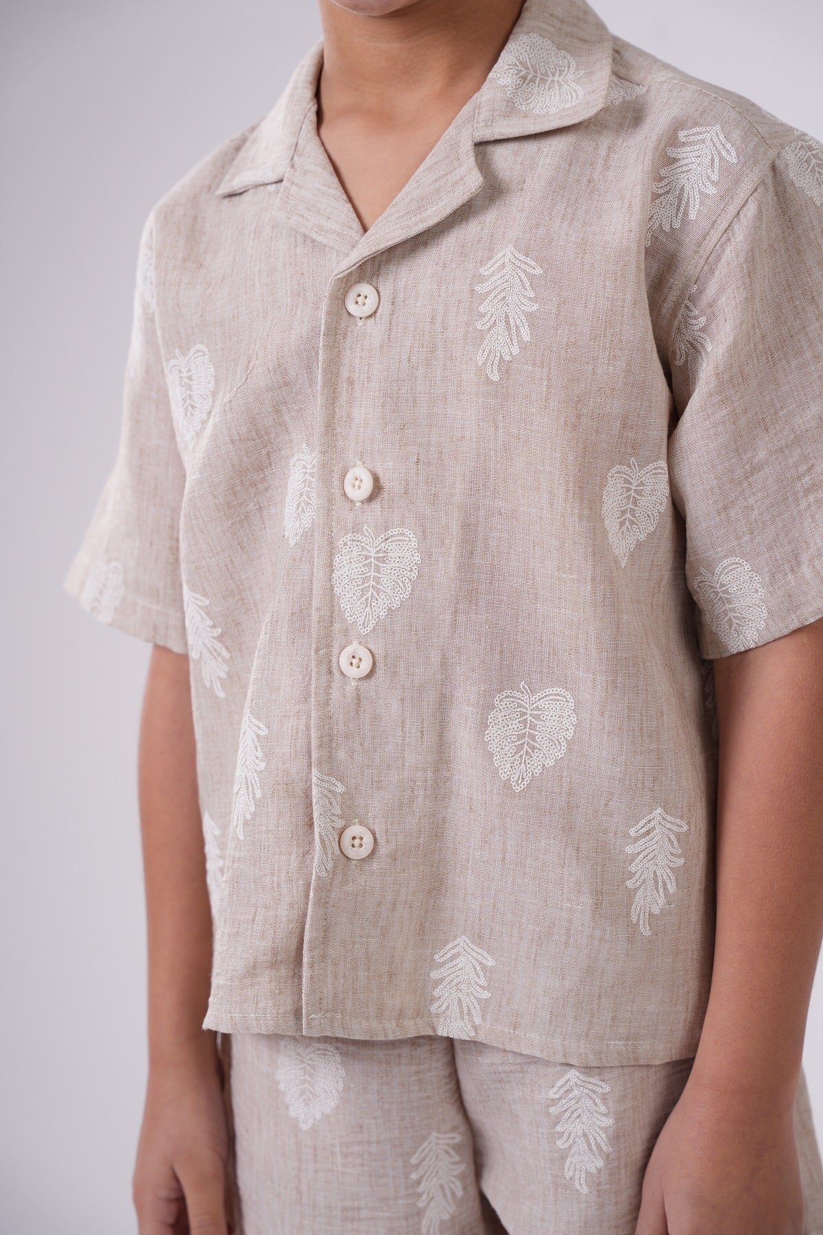 Boys' Two-Piece Leaf Print Set