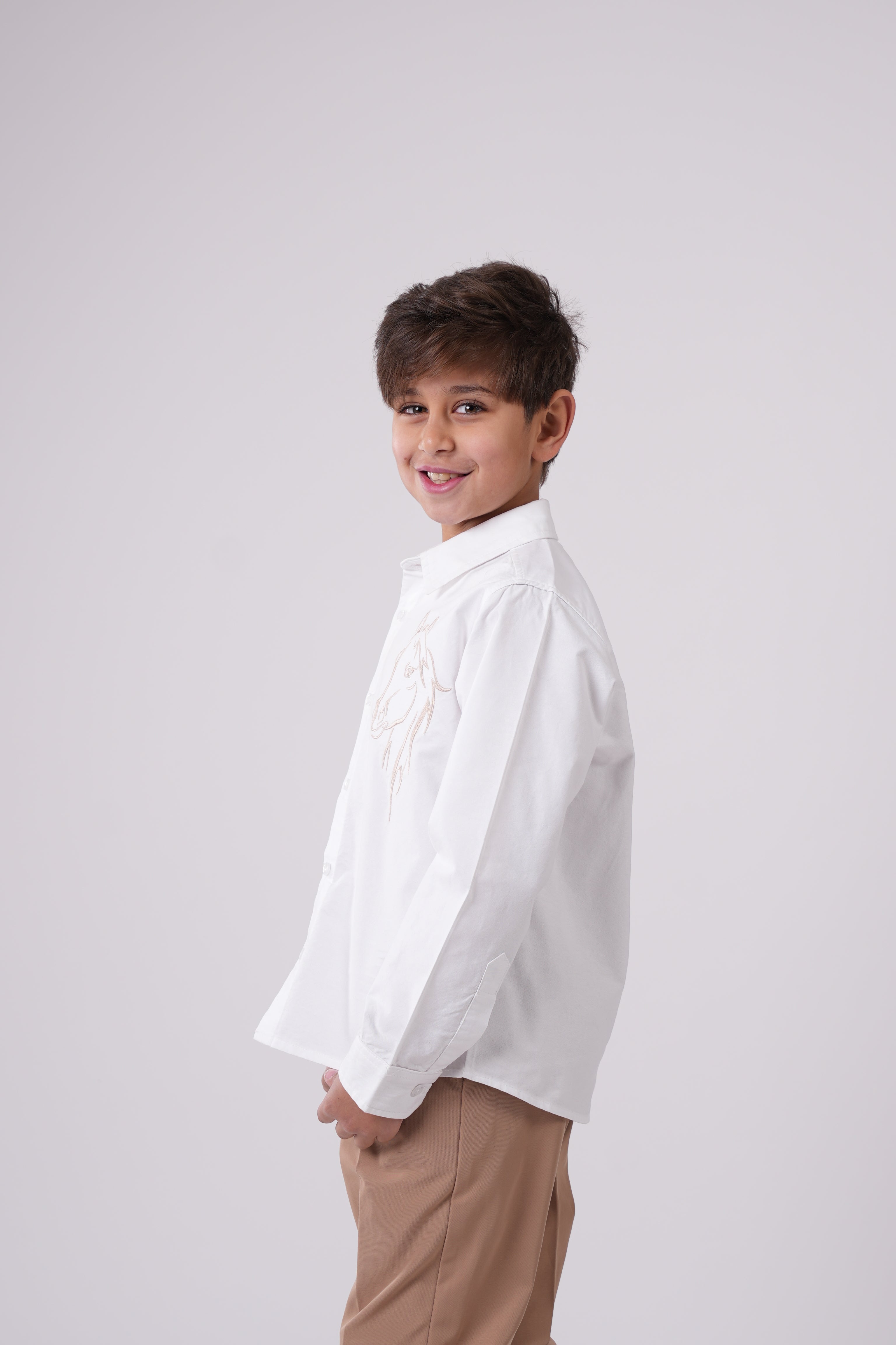 Boys Classic Oxford Long Sleeve Shirt