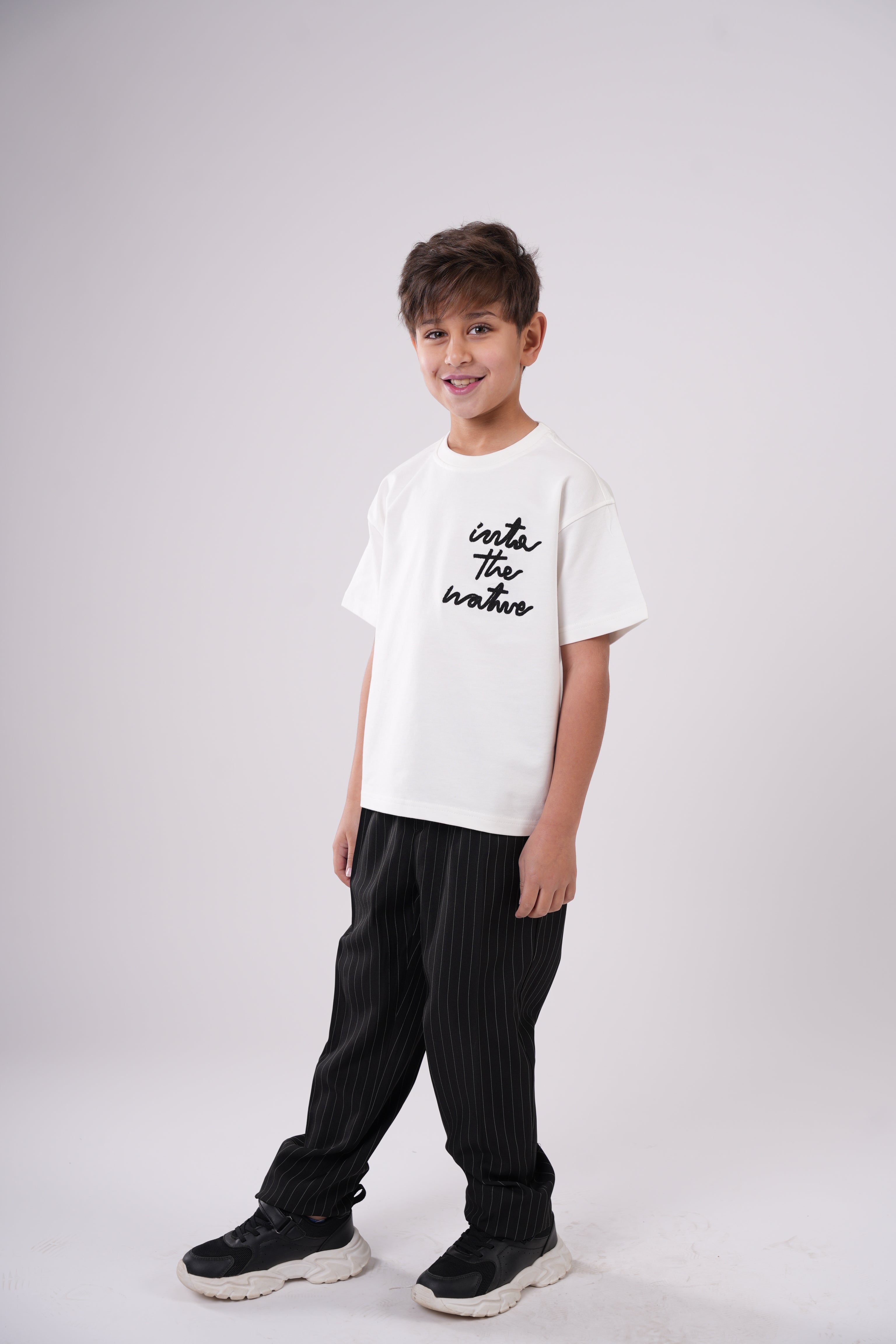 Boys’ Embroidered Script Cotton T-Shirt