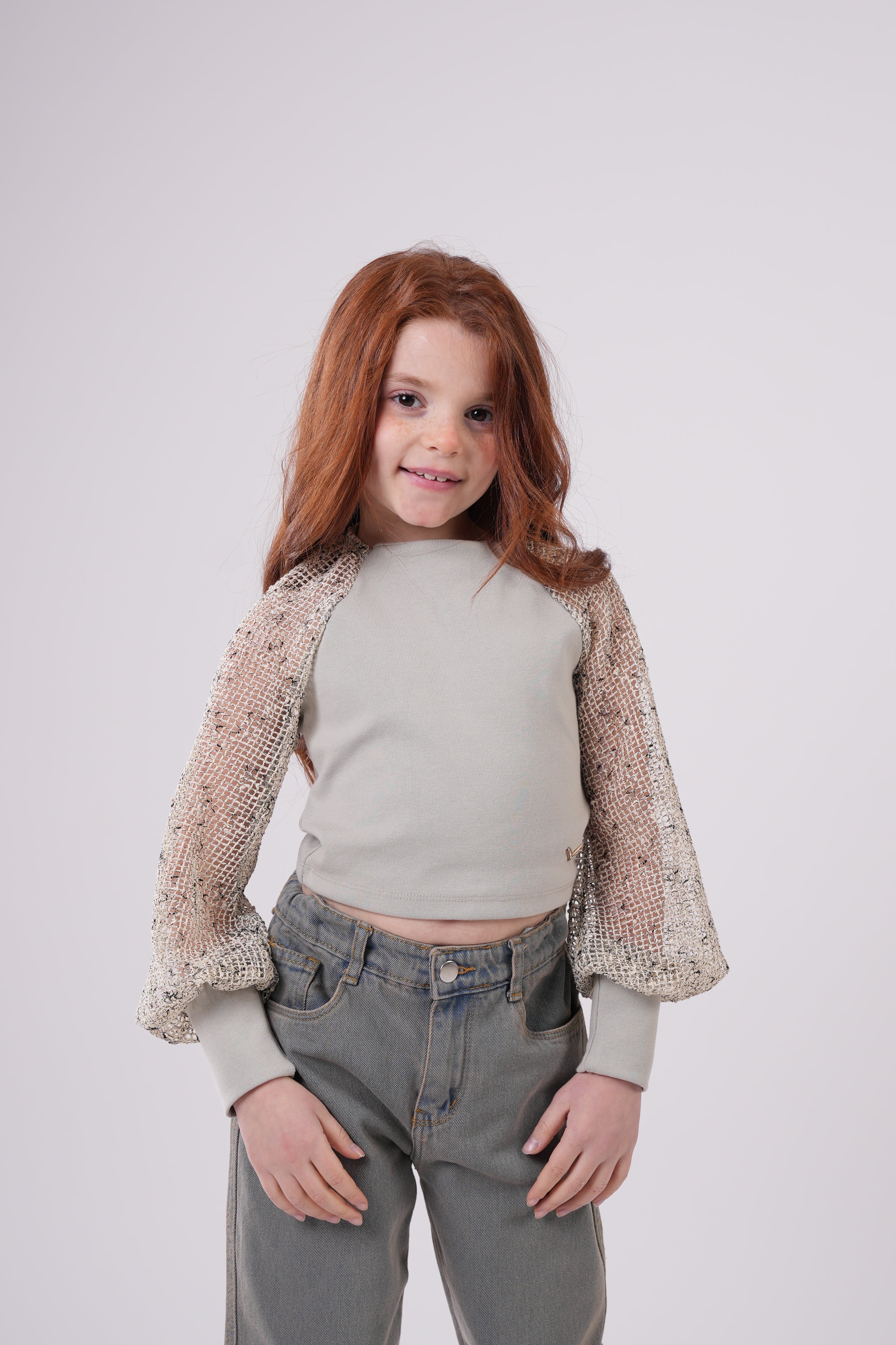 Girls’ Elegant Long-Sleeve Blouse