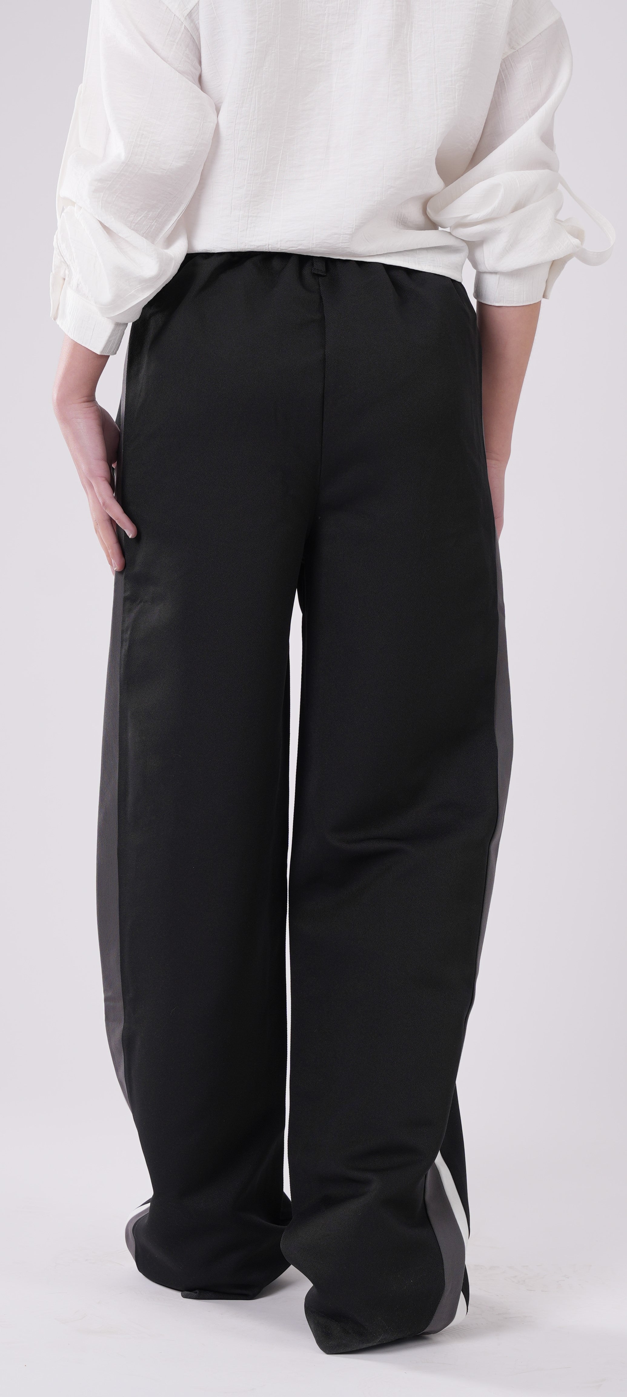 Girls’ Wide-Leg Trousers with Side Stripe