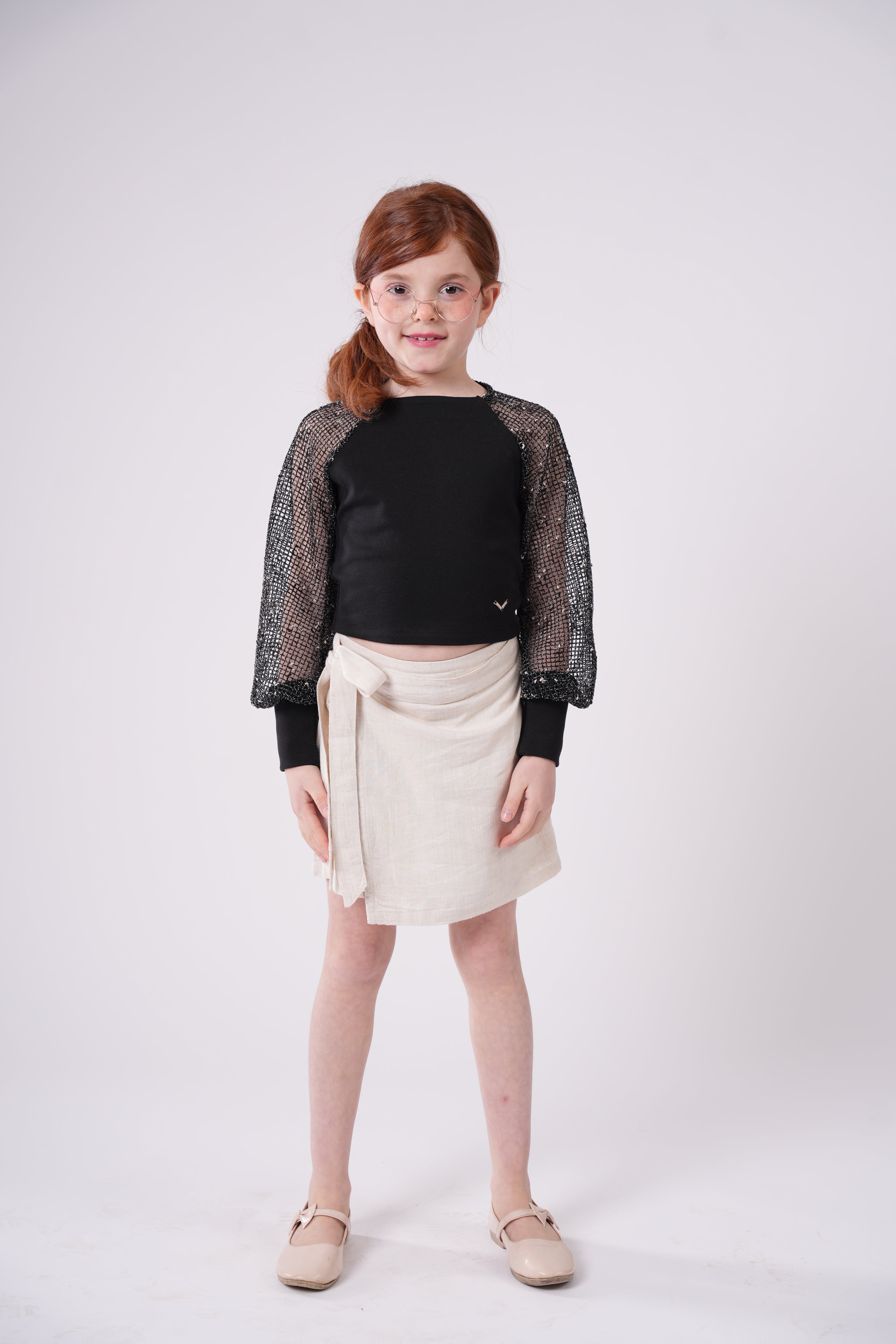 Girls’ Elegant Long-Sleeve Blouse