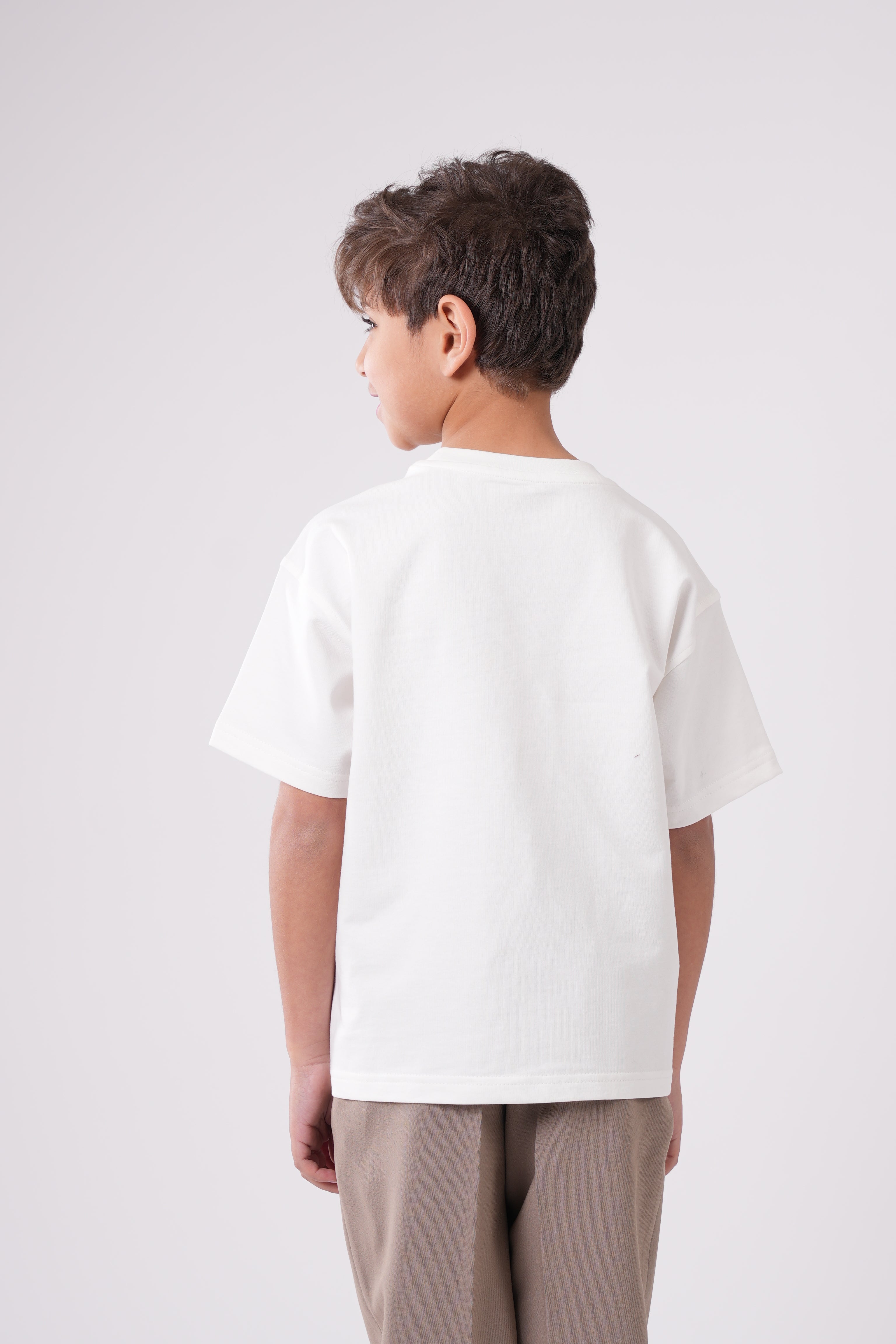 Boys’ Embroidered Script Cotton T-Shirt