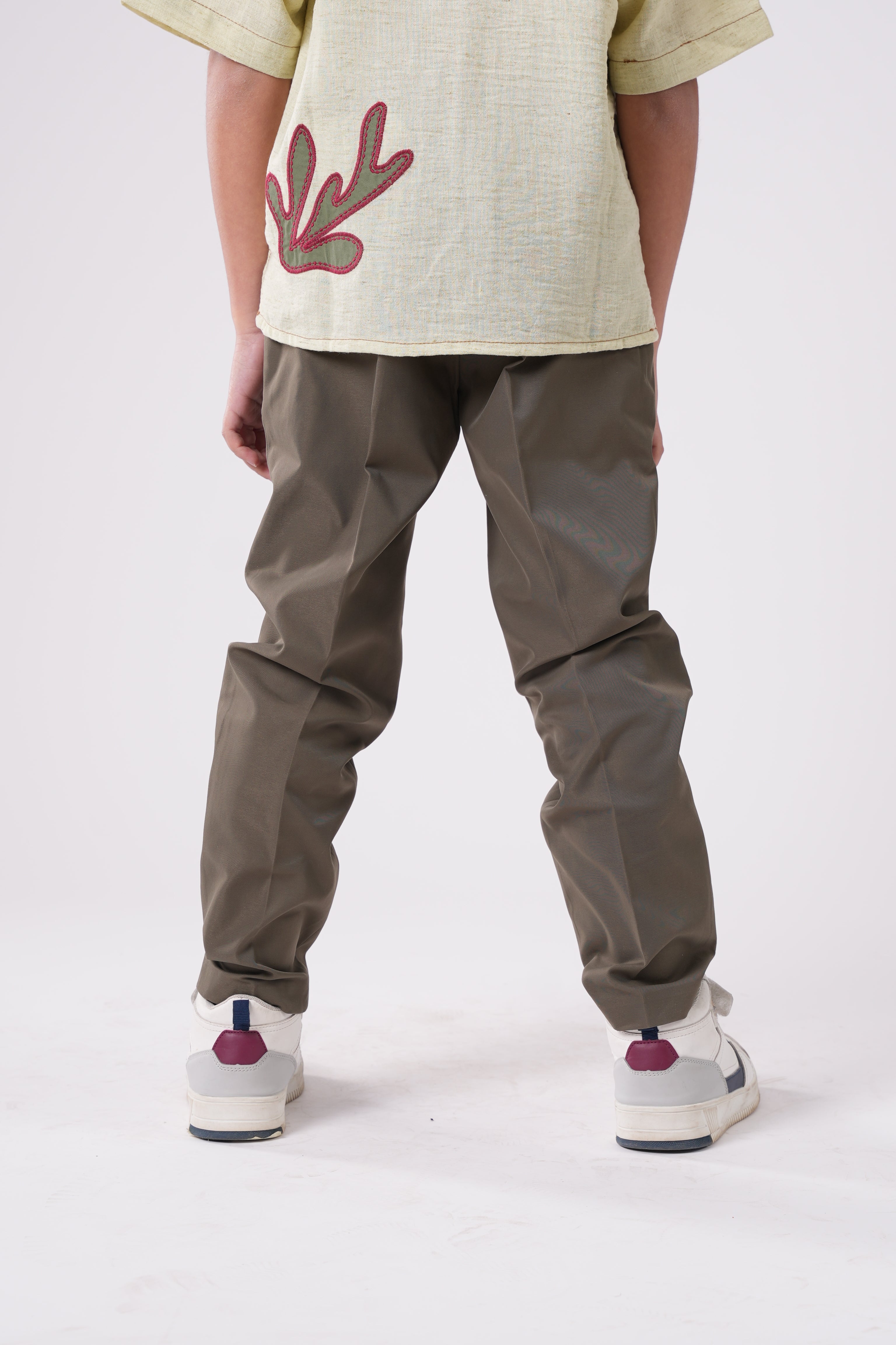 Boys' Slim-Fit Pleated Trousers