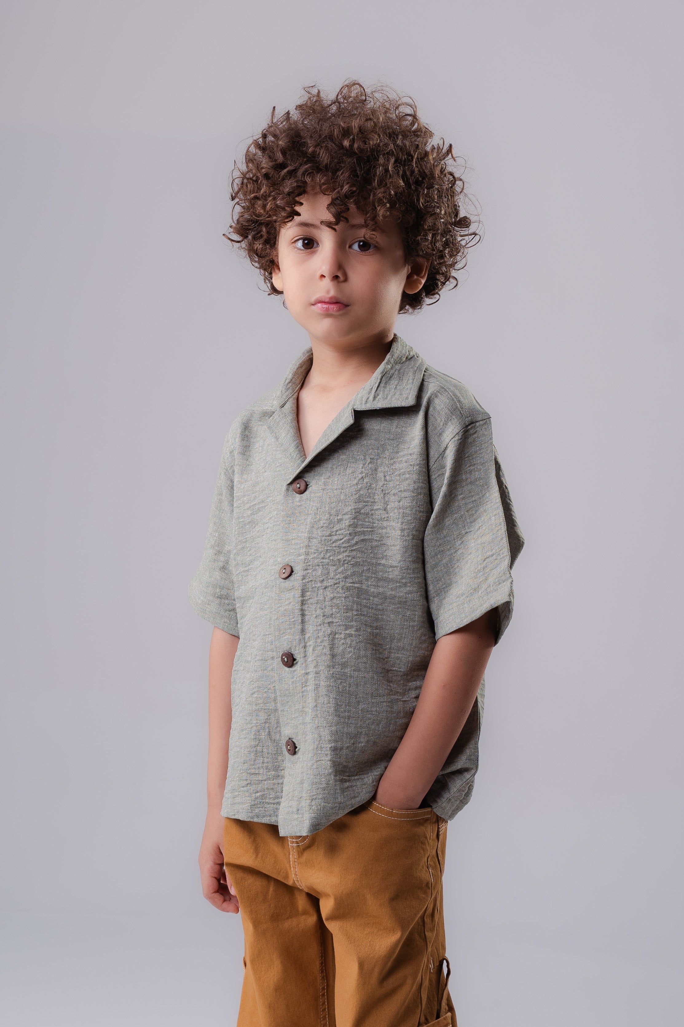 Boys’ Linen Short-Sleeve