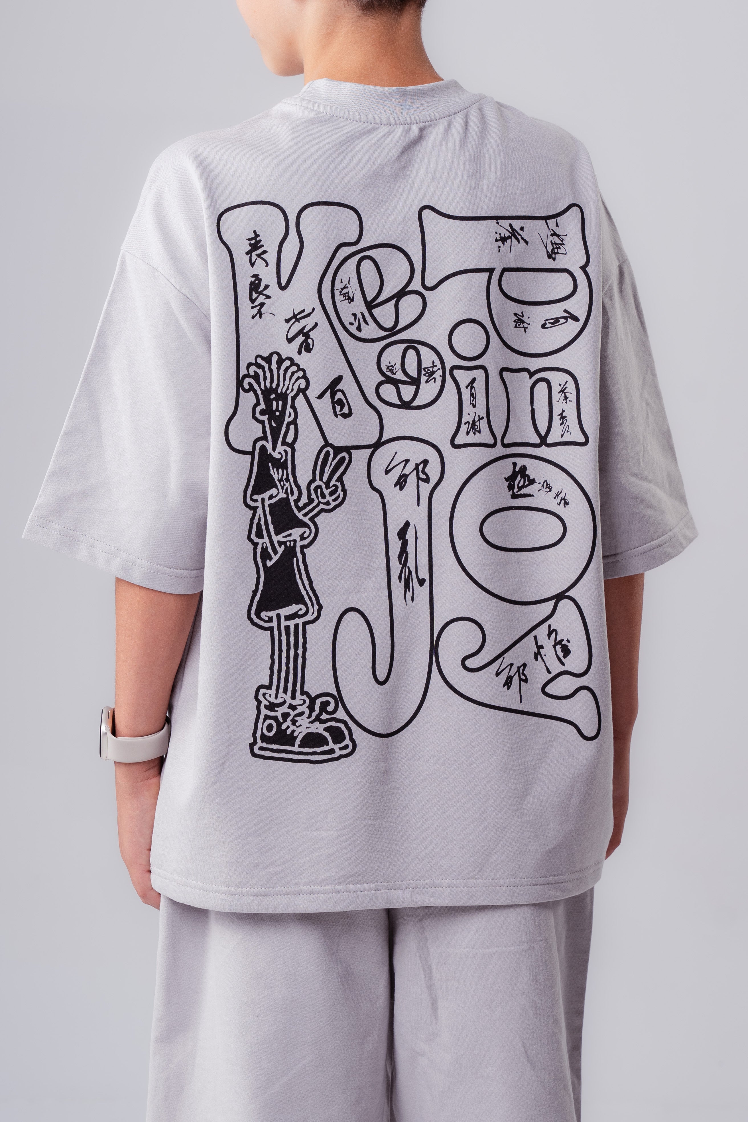 Boys’ Graphic Lounge Set – Oversized Tee & Shorts Set