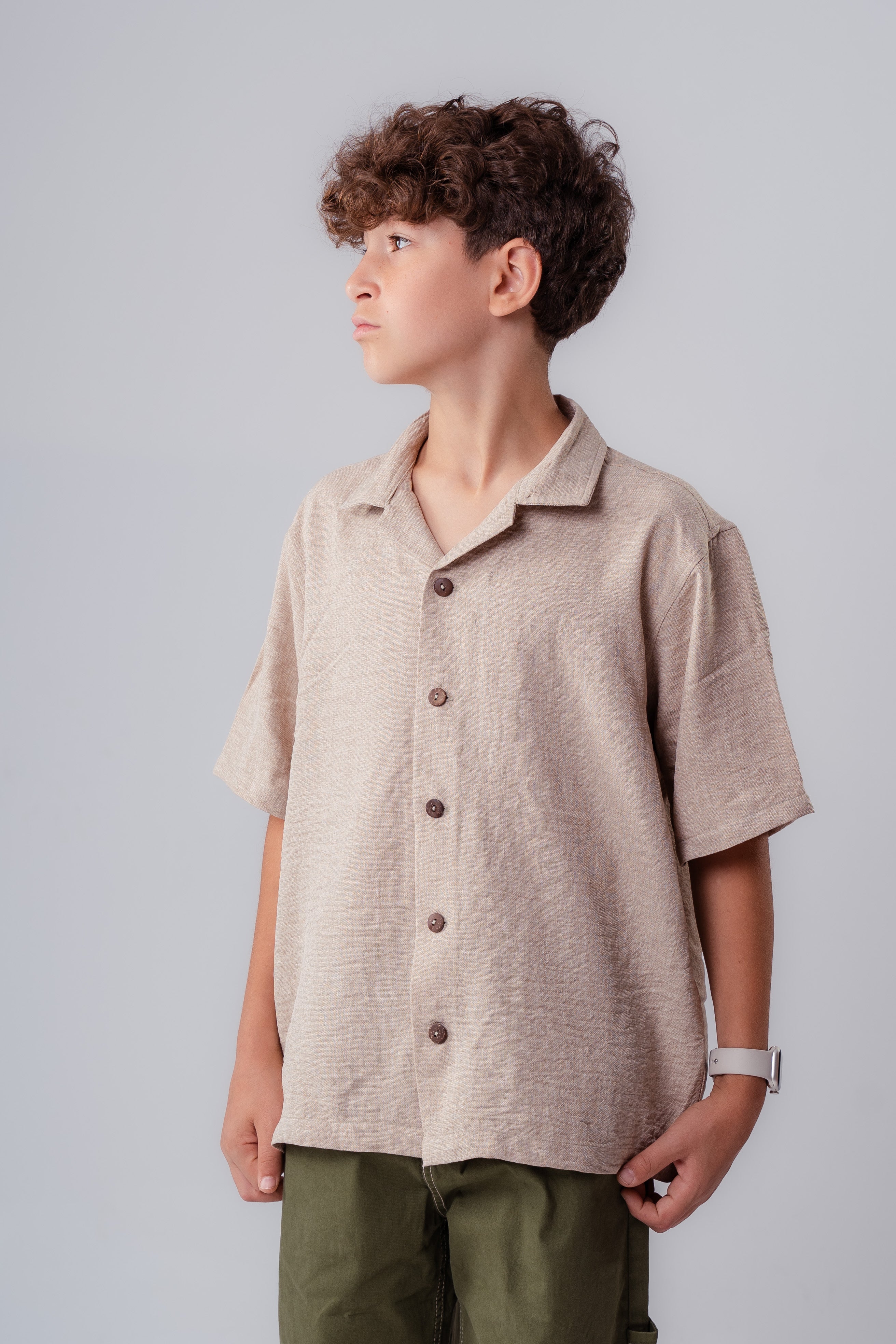 Boys’ Linen Short-Sleeve
