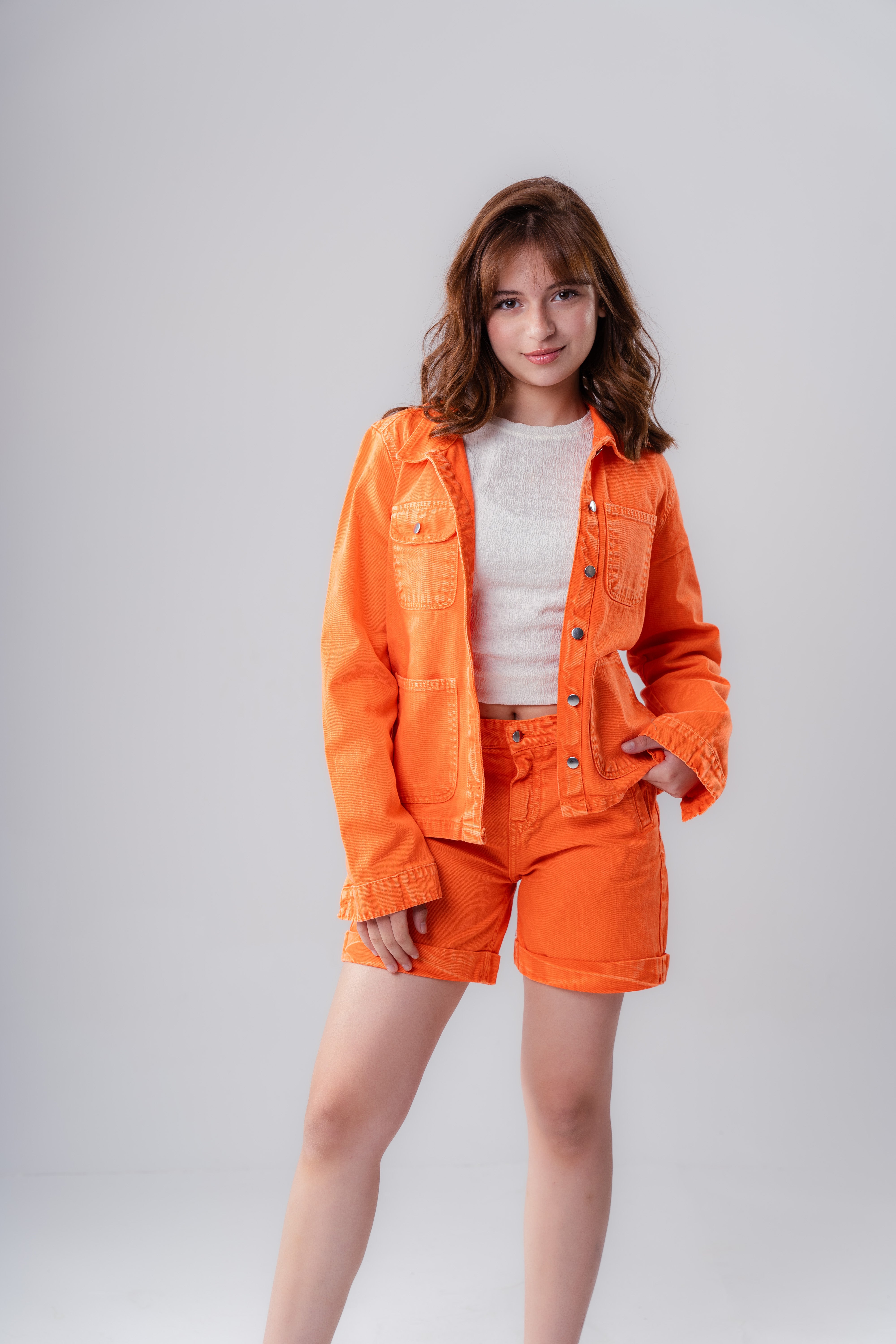 Girls’ Jacket – Soft Textured Casual Outerwear