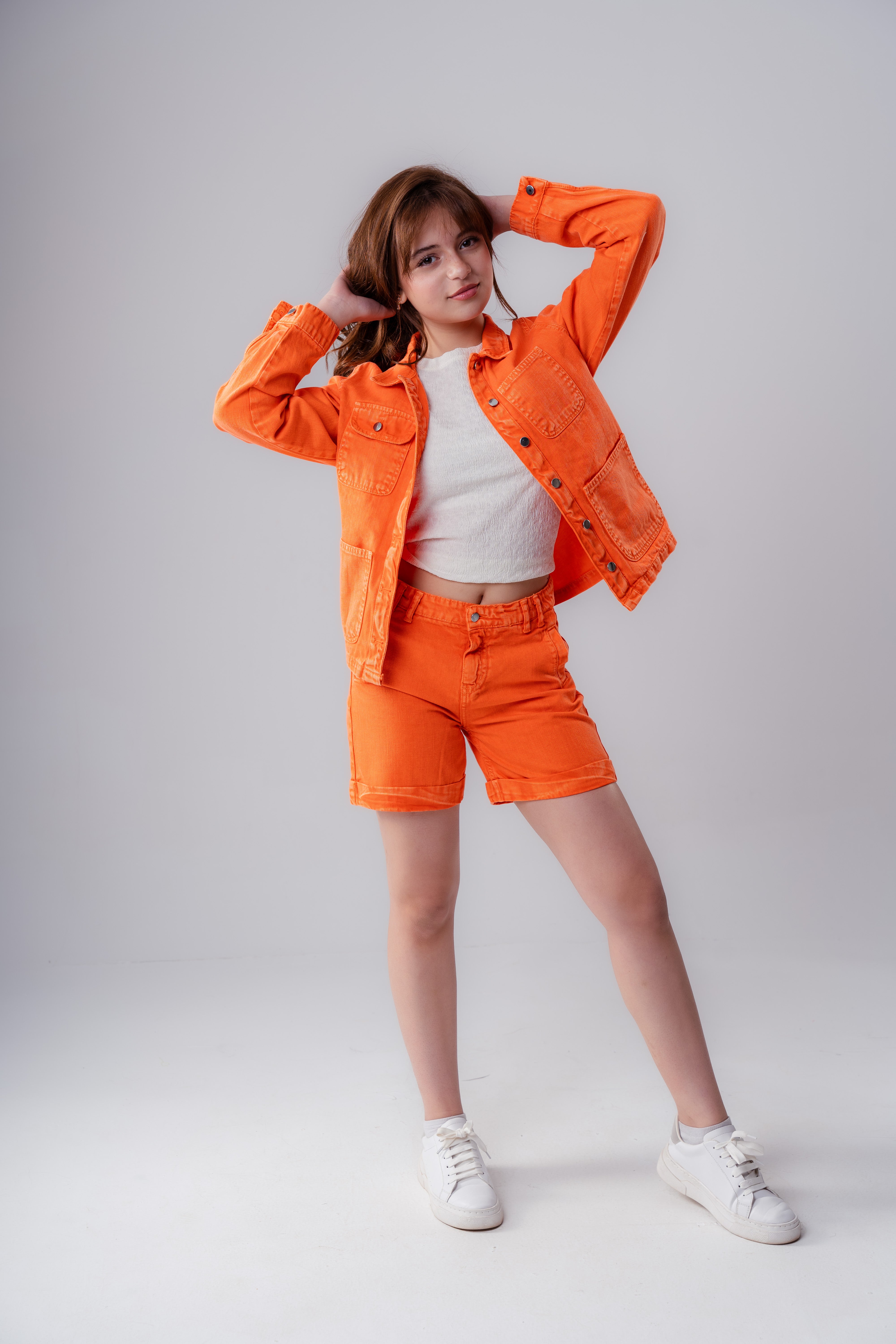 Girls’ Jacket – Soft Textured Casual Outerwear