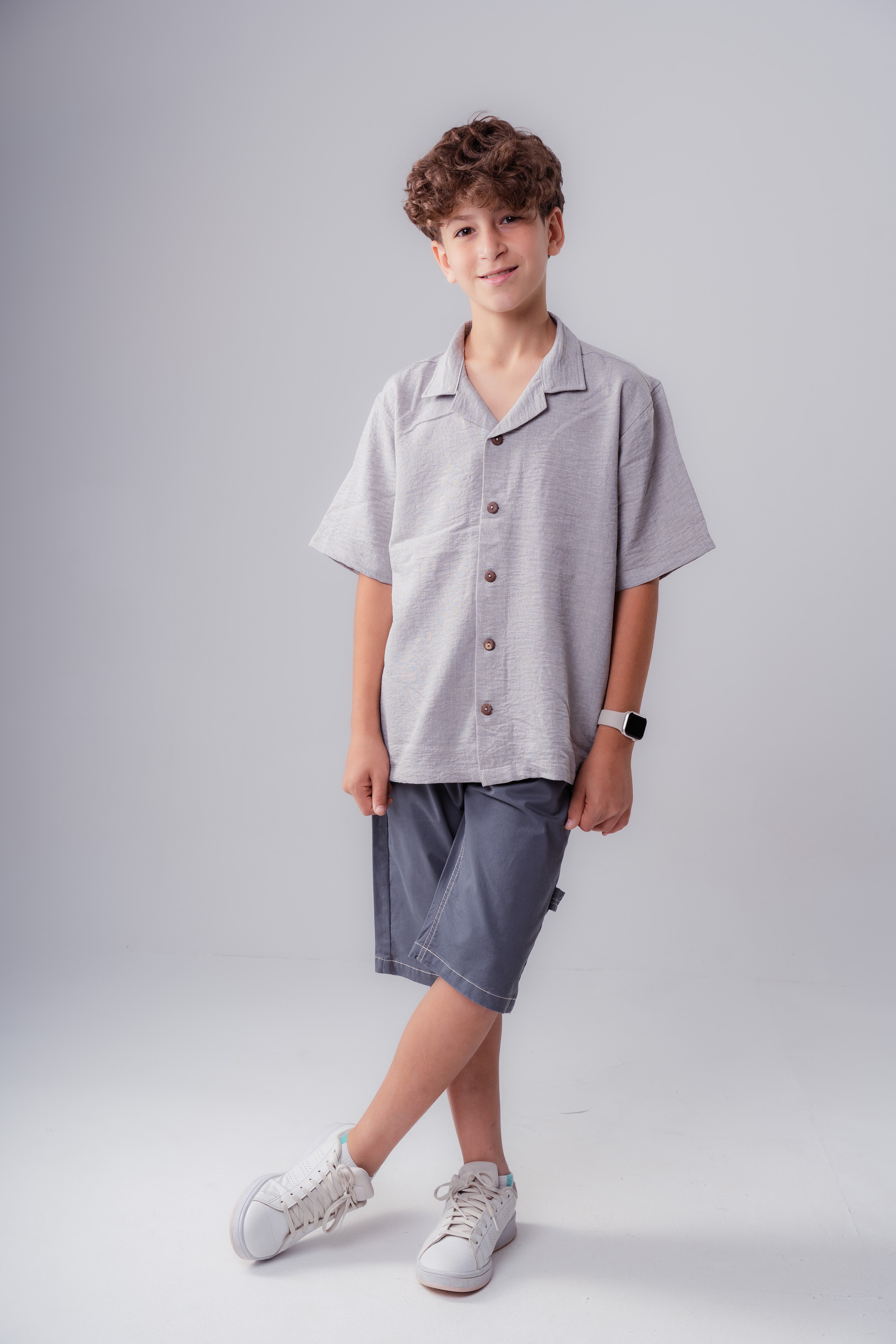 Boys’ Linen Short-Sleeve