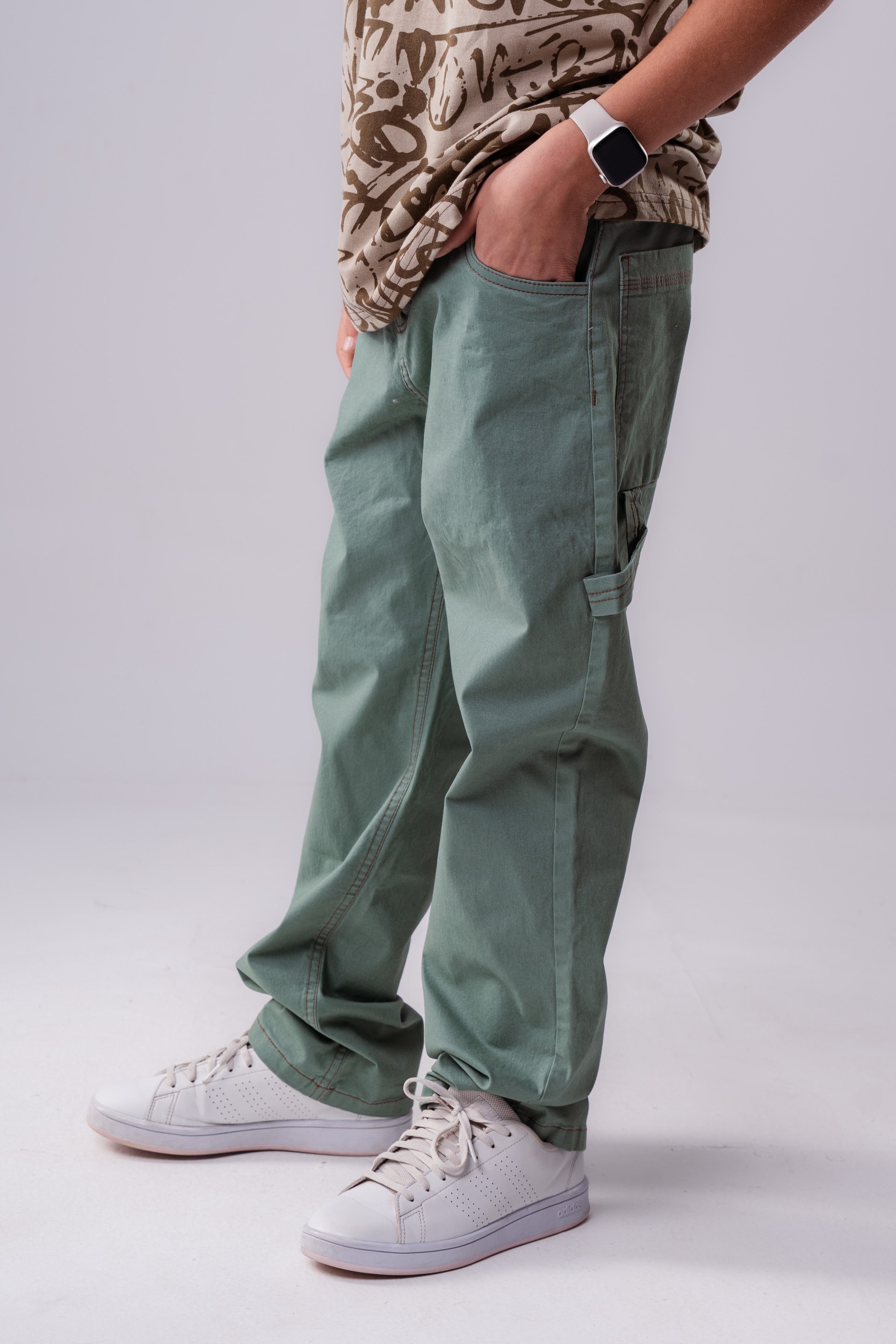 Boys Straight Fit Trousers With embroidery