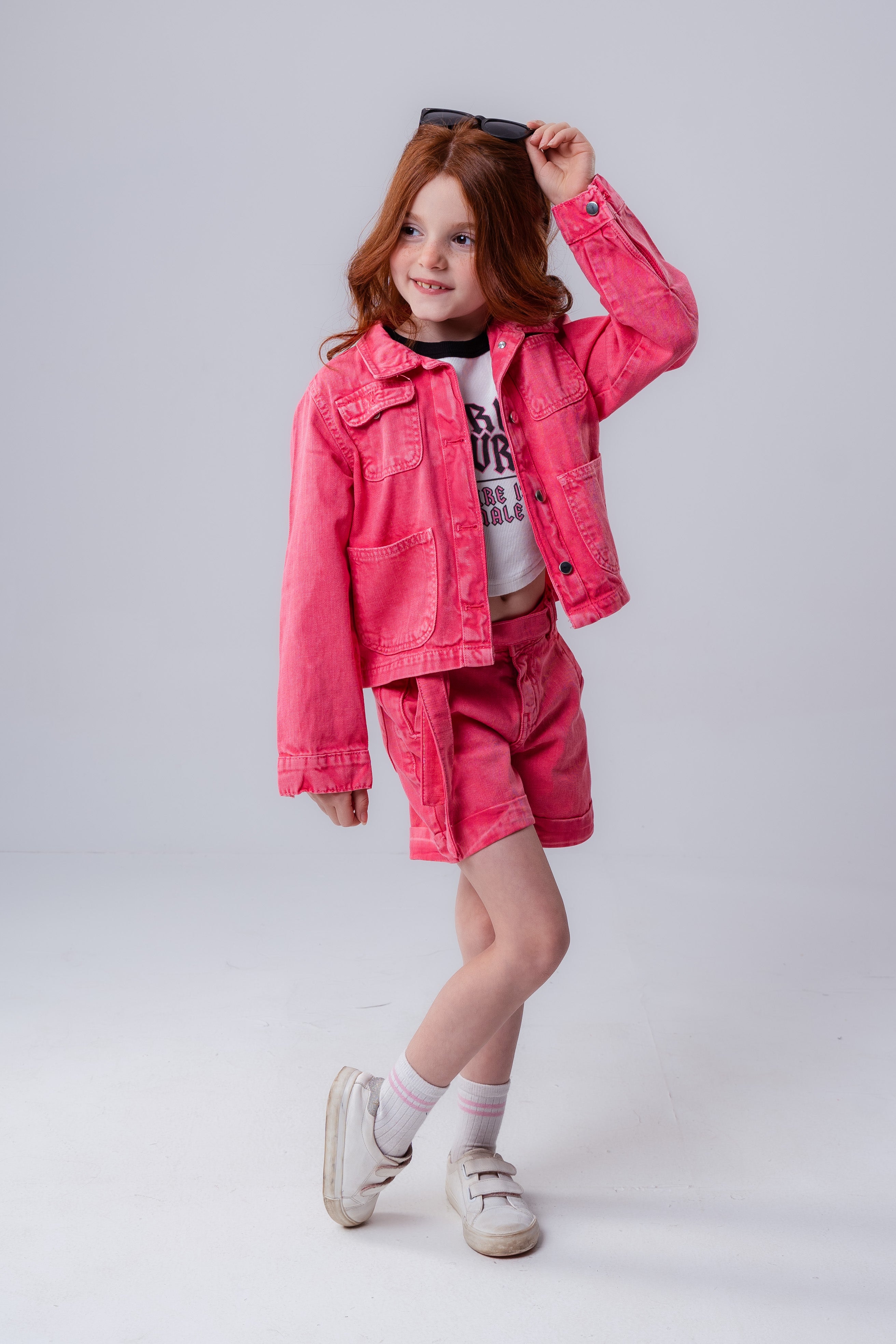 Girls’ Jacket – Soft Textured Casual Outerwear