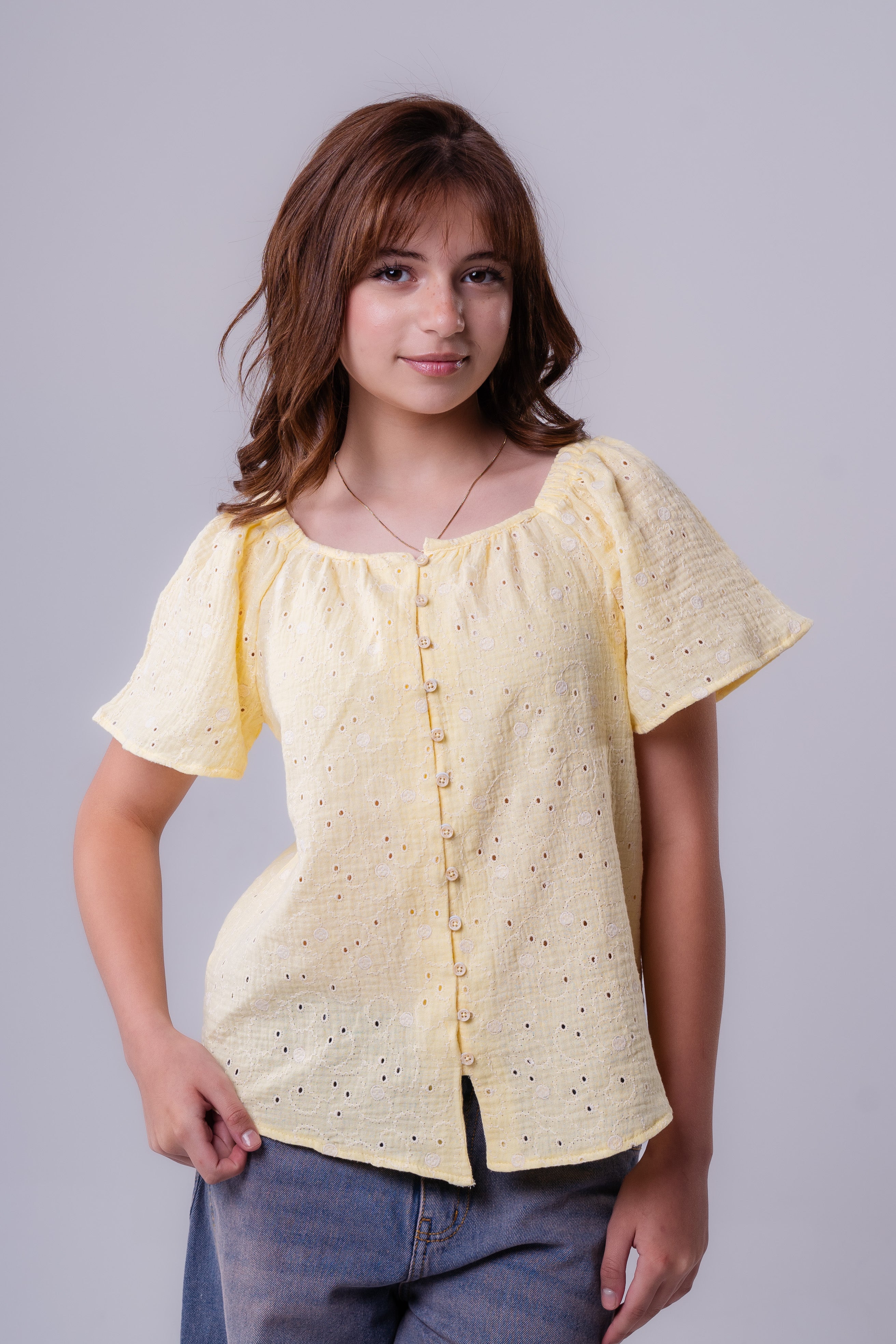 Girls Button Down Blouse