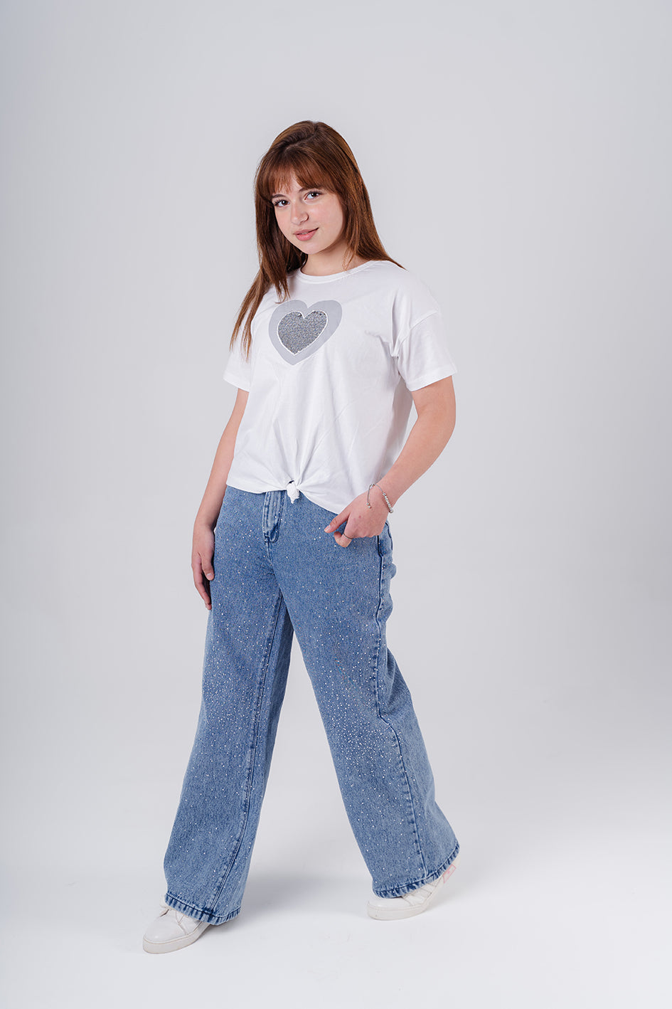 Short Shirt Sleeves with Sequins