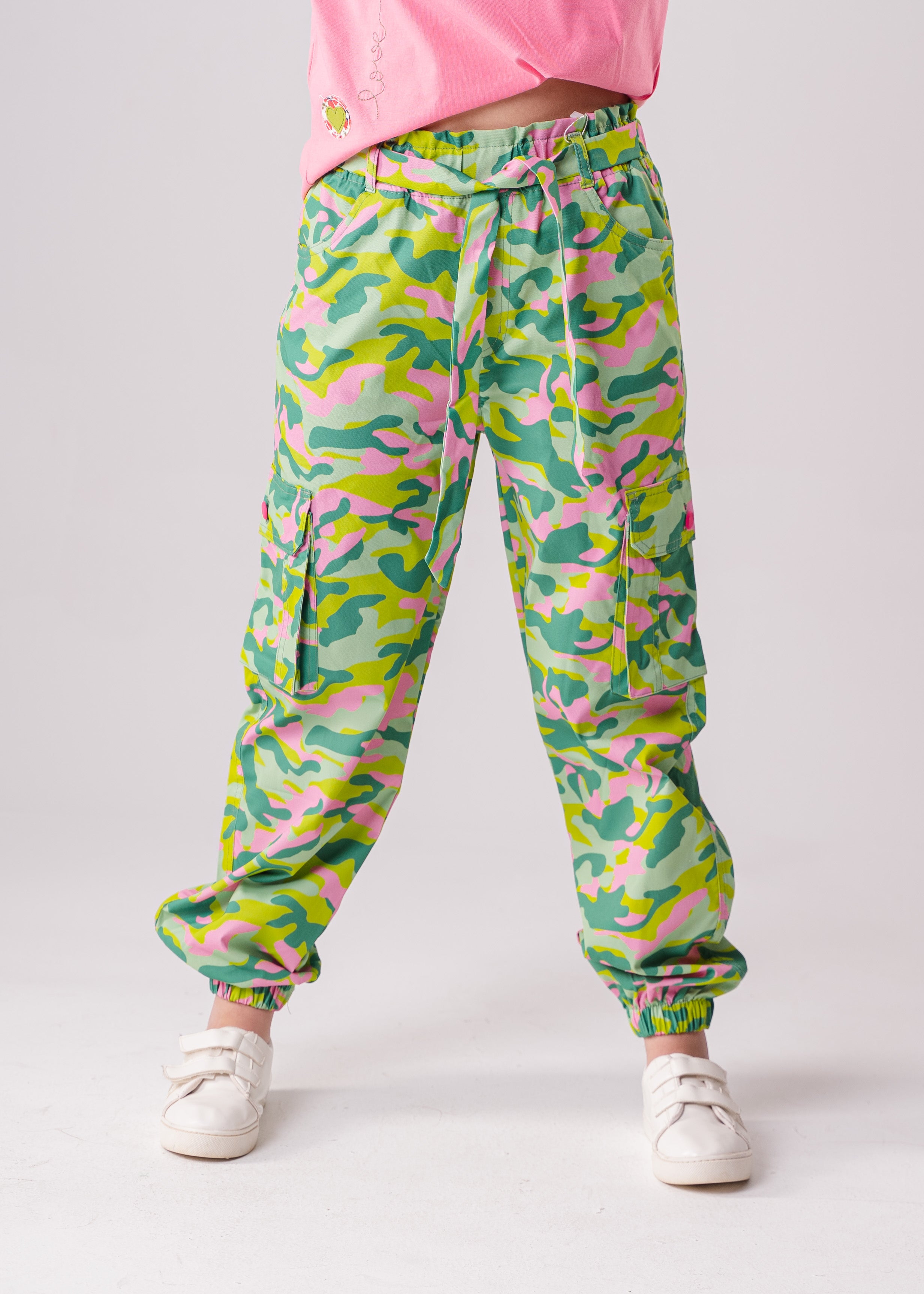 Girls Camouflage Cargo Pants