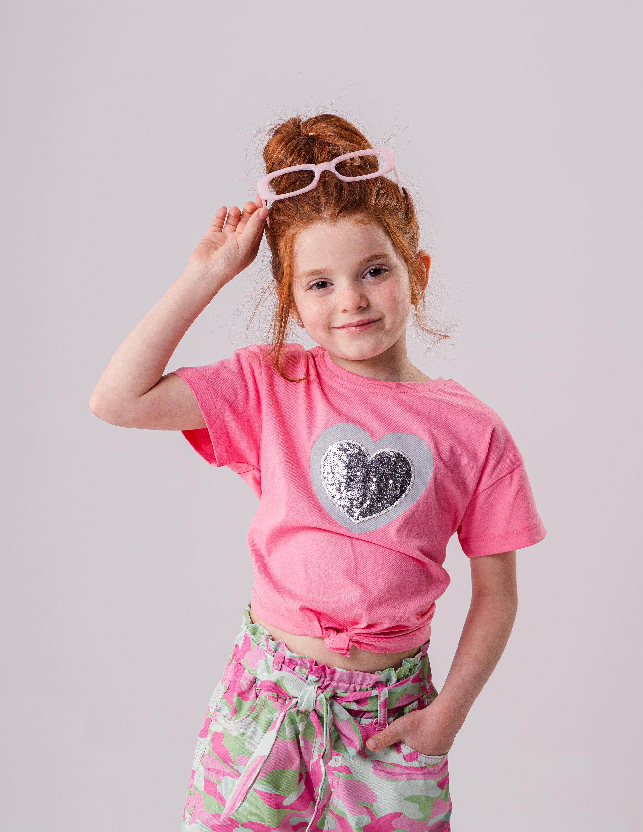 Short Shirt Sleeves with Sequins