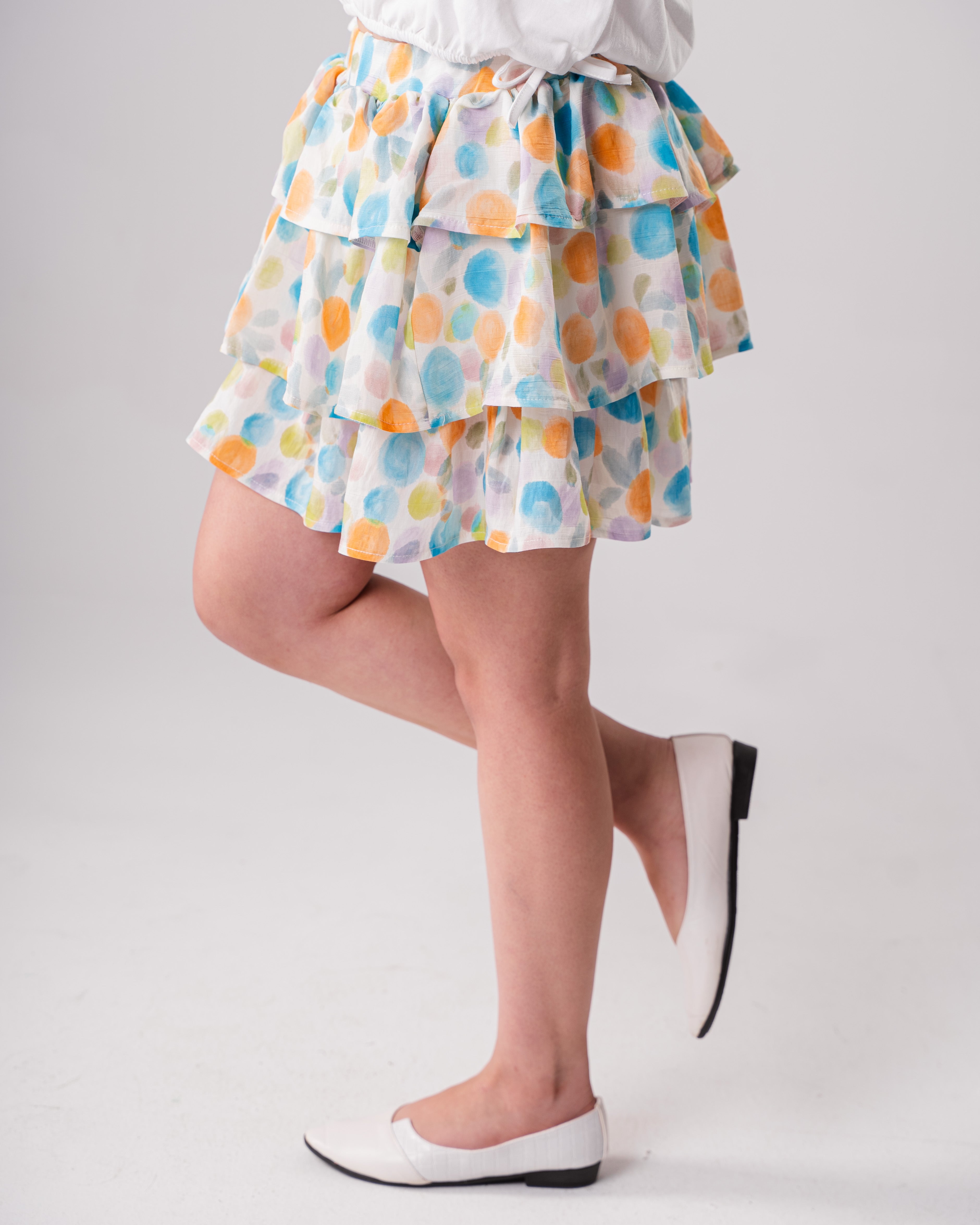 Girls' Floral 3-Tier Skirt