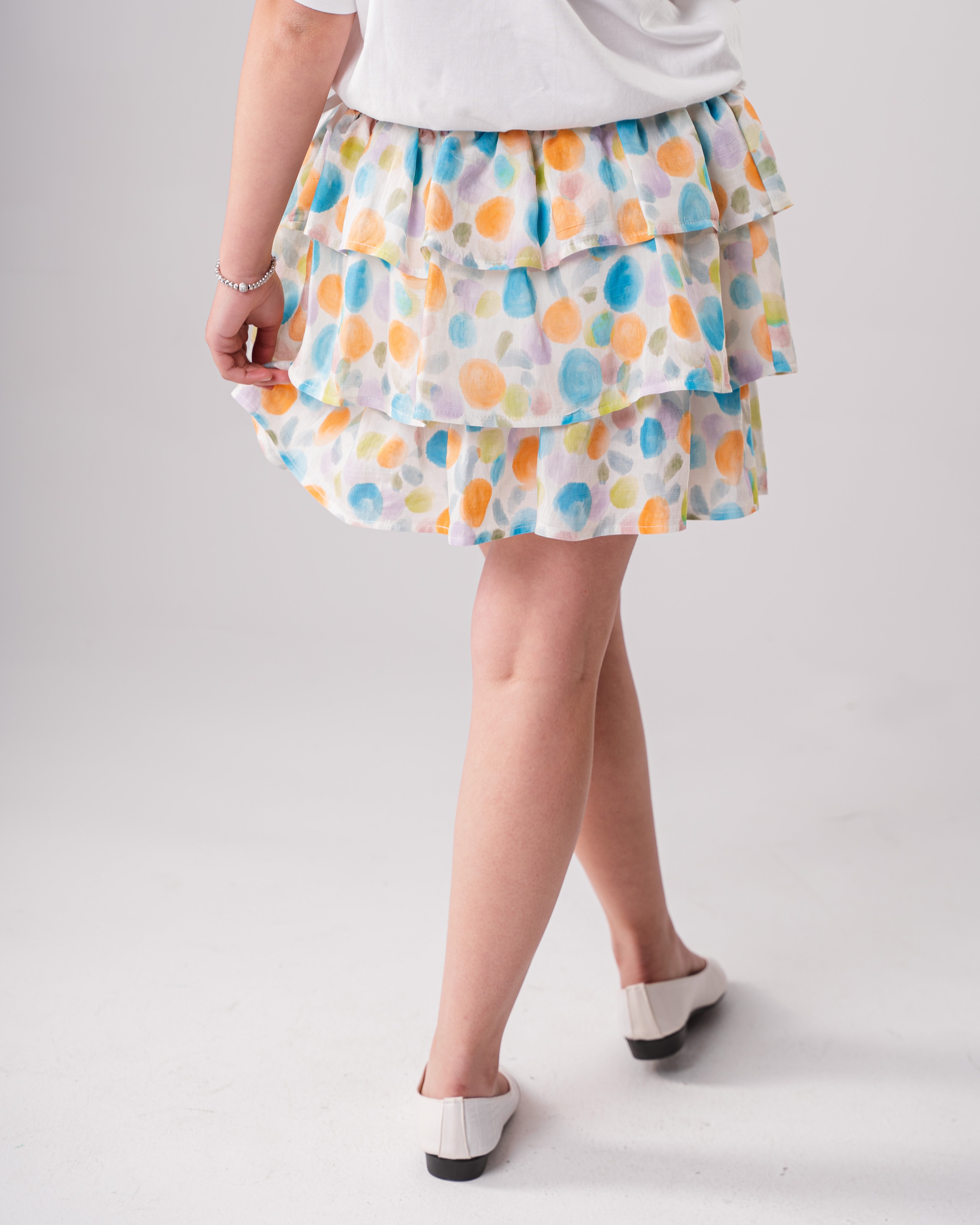 Girls' Floral 3-Tier Skirt