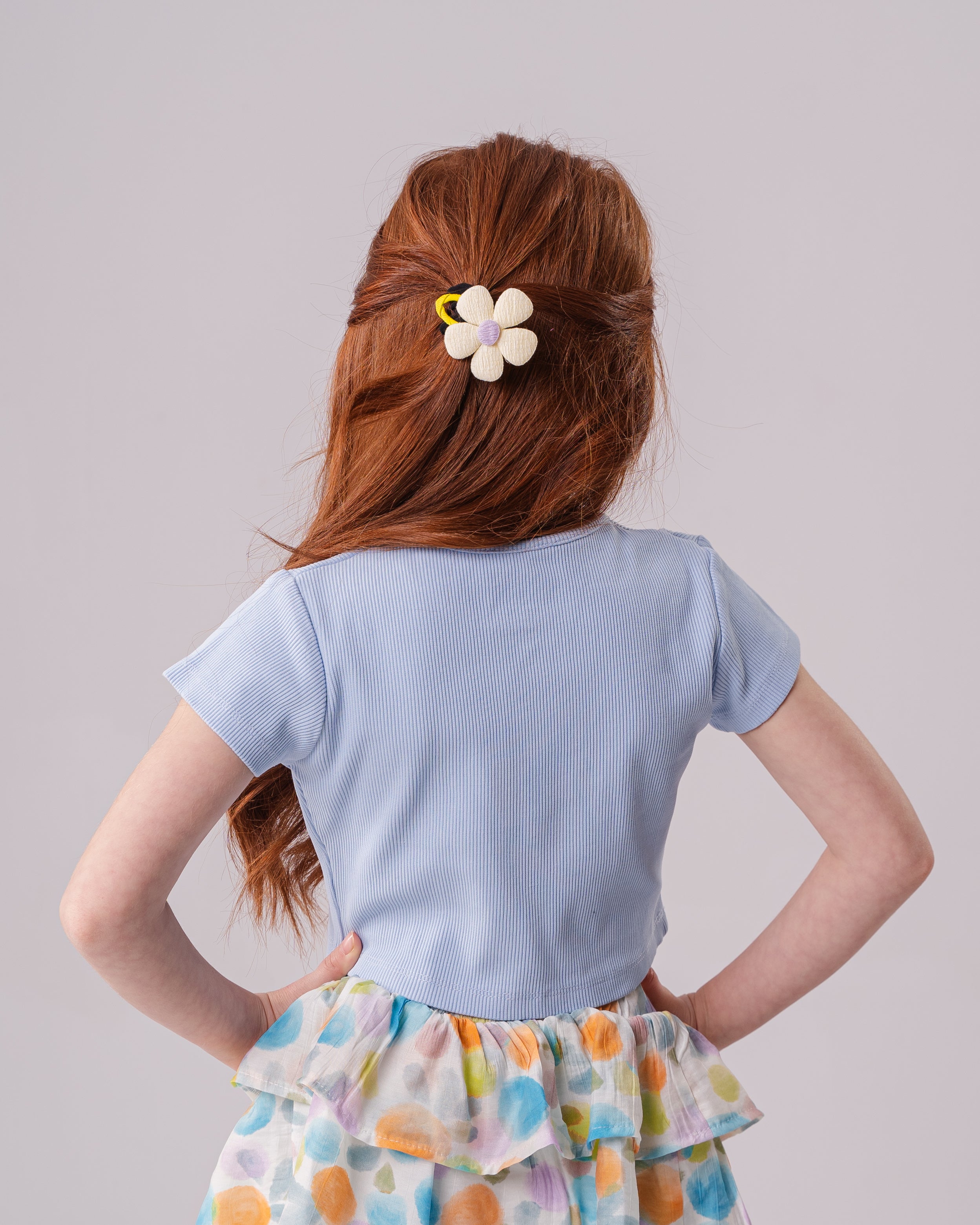 Girls Cropped Cut-Out T-Shirt