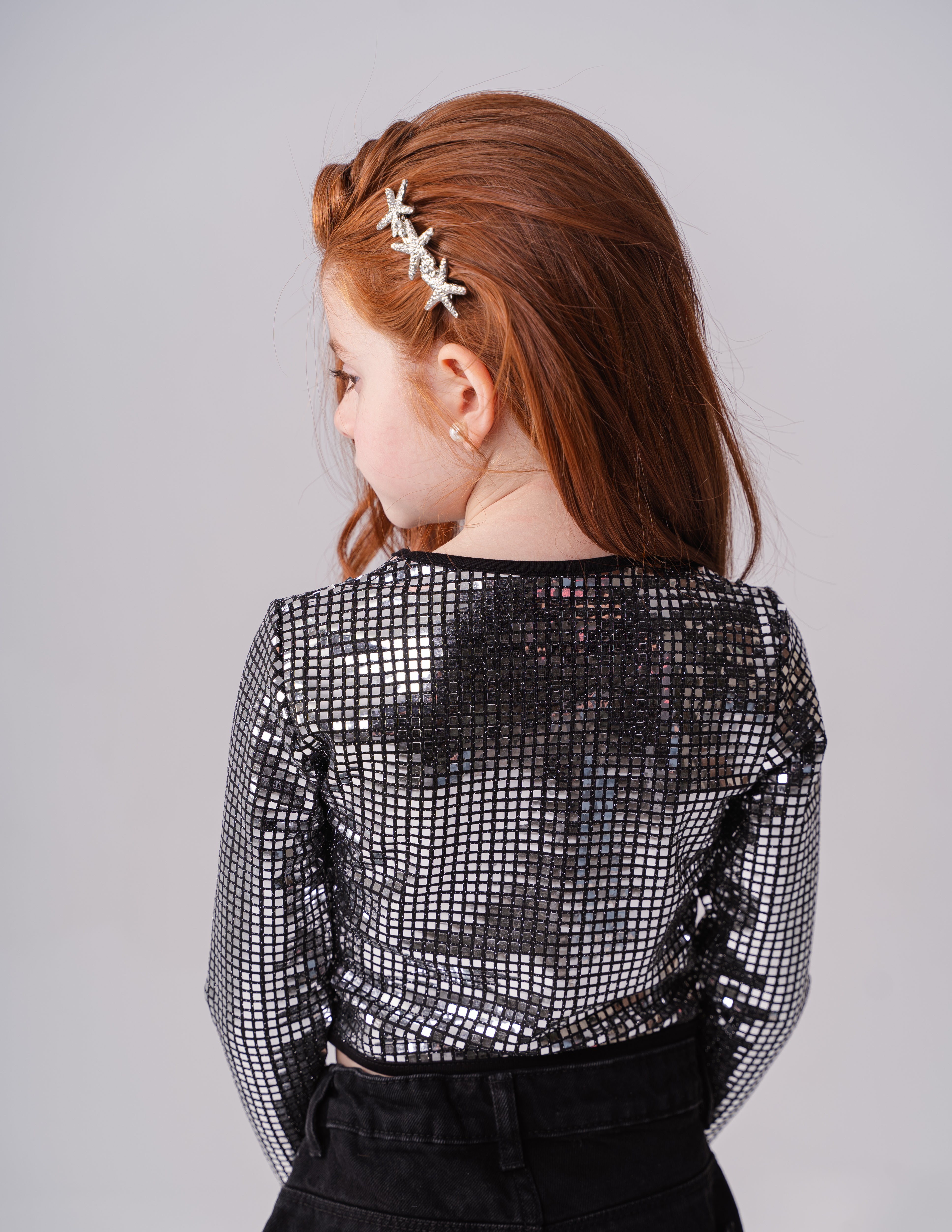 Girls Long Sleeve Disco Shirt