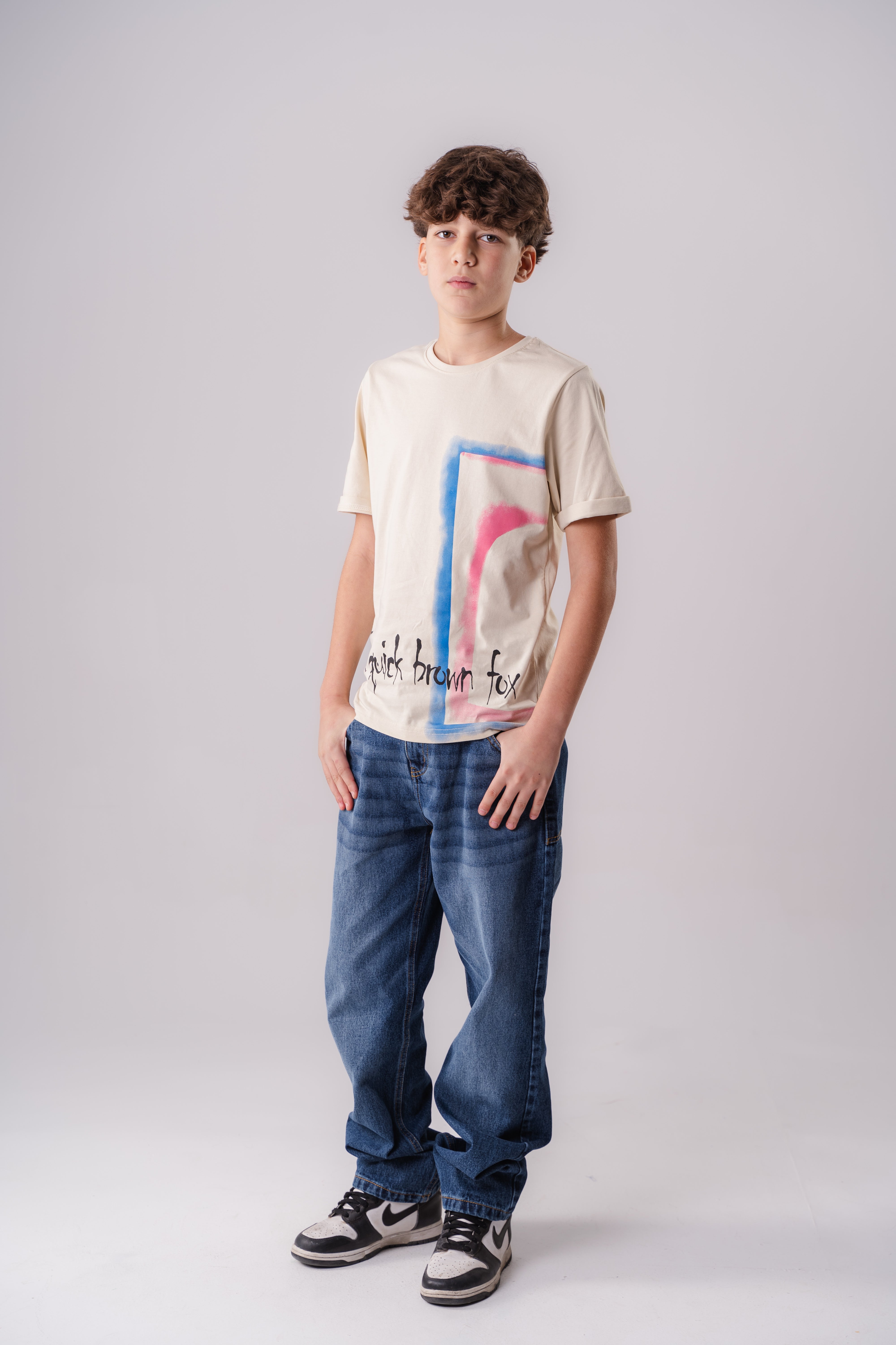 Boys Round Neck Printed T-shirt