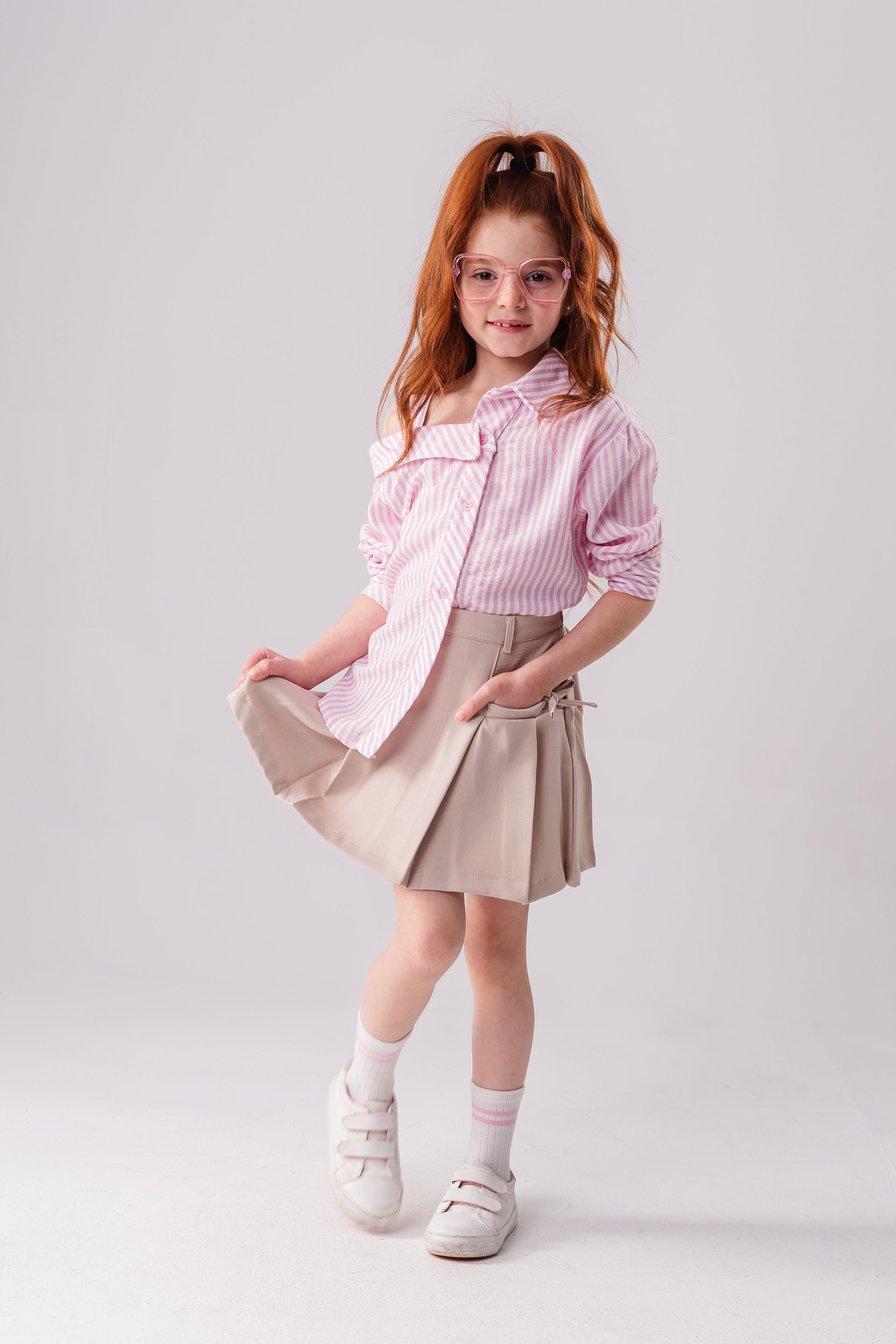 Classic Pleated Bow Skirt