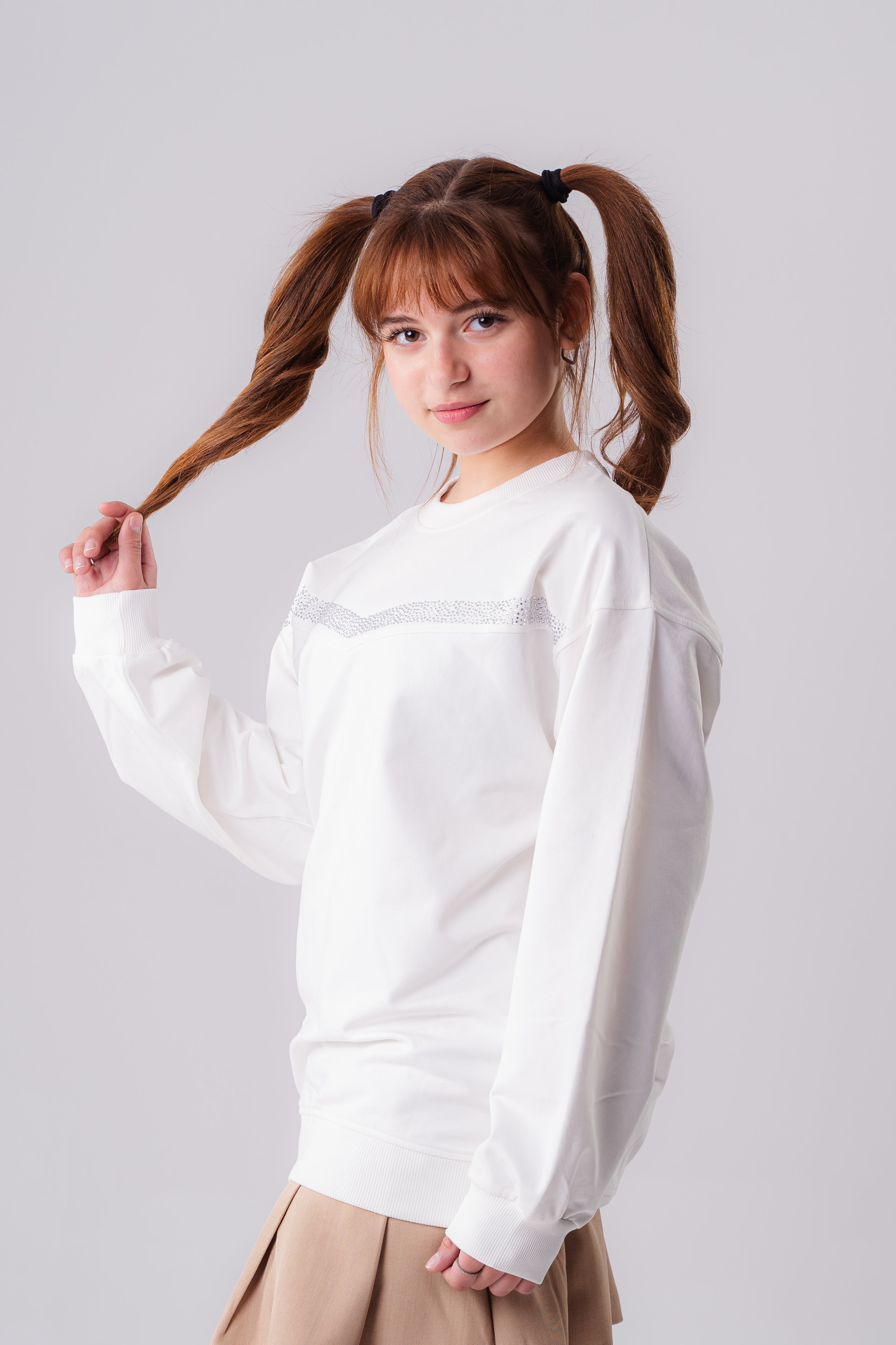 Girls Strass Fleece Sweatshirt