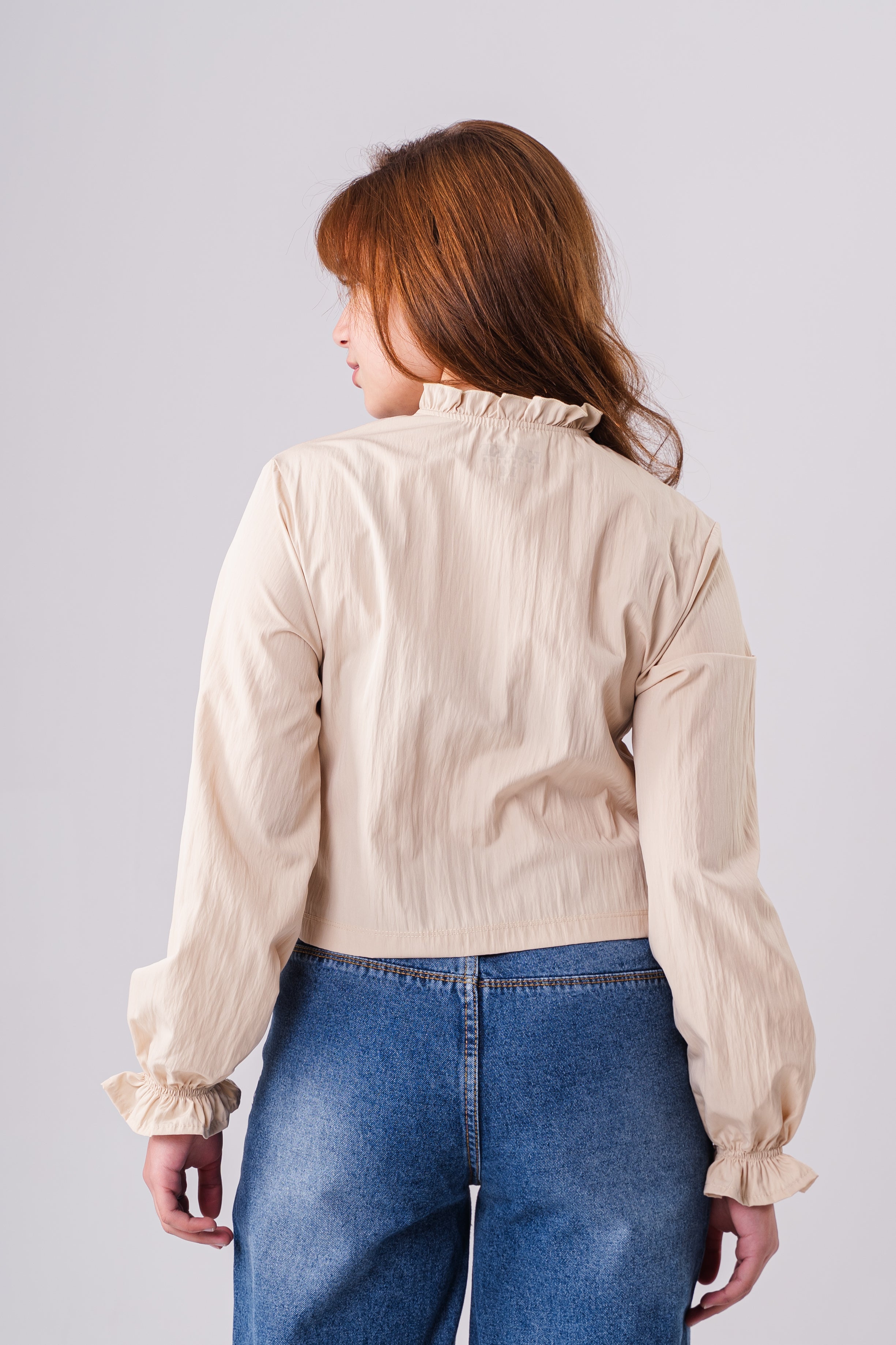 Girls Wide Leg Blue Jeans With a Bottom Cut