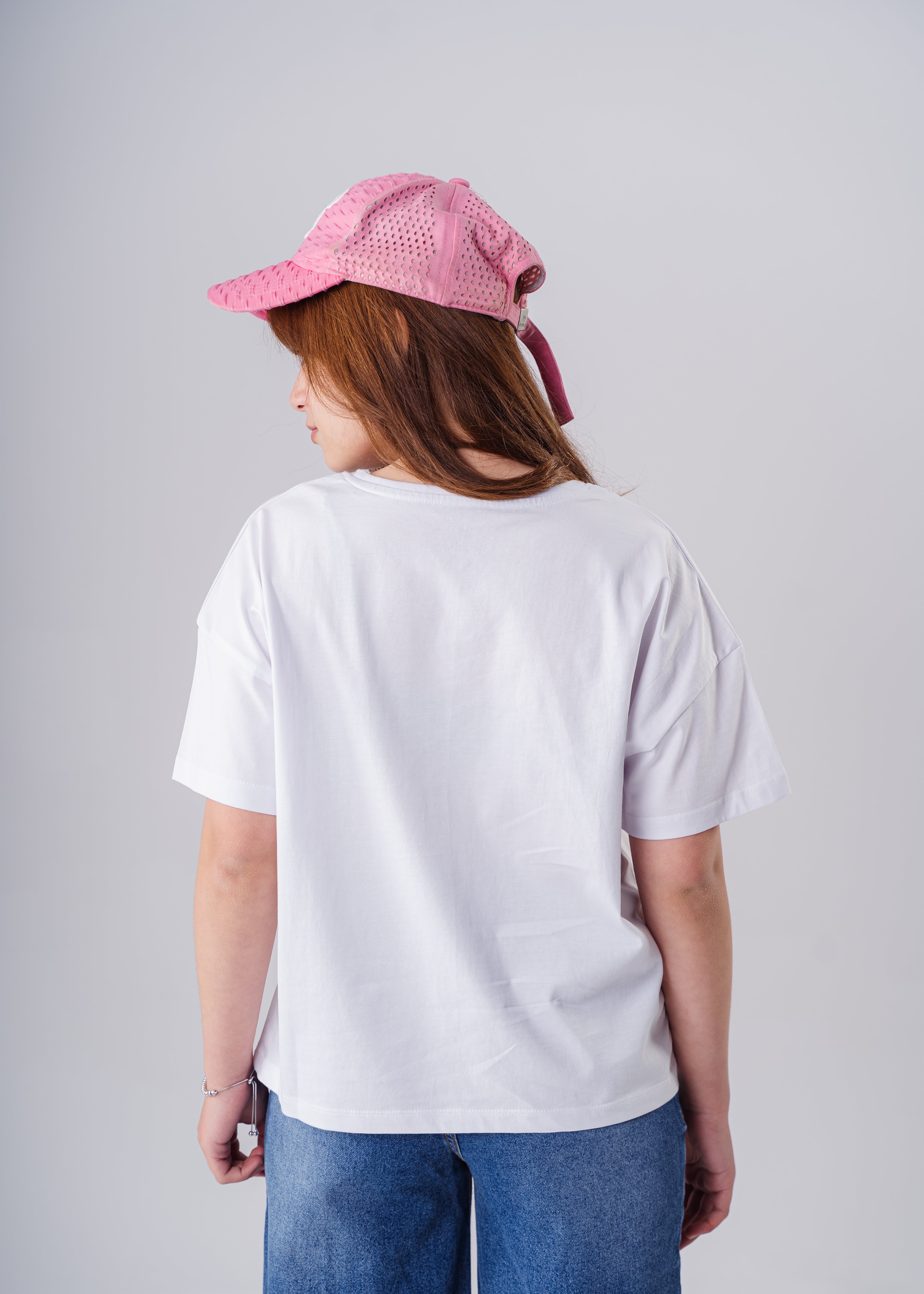 Crew Neck Short Sleeve Printed Girls T-Shirt