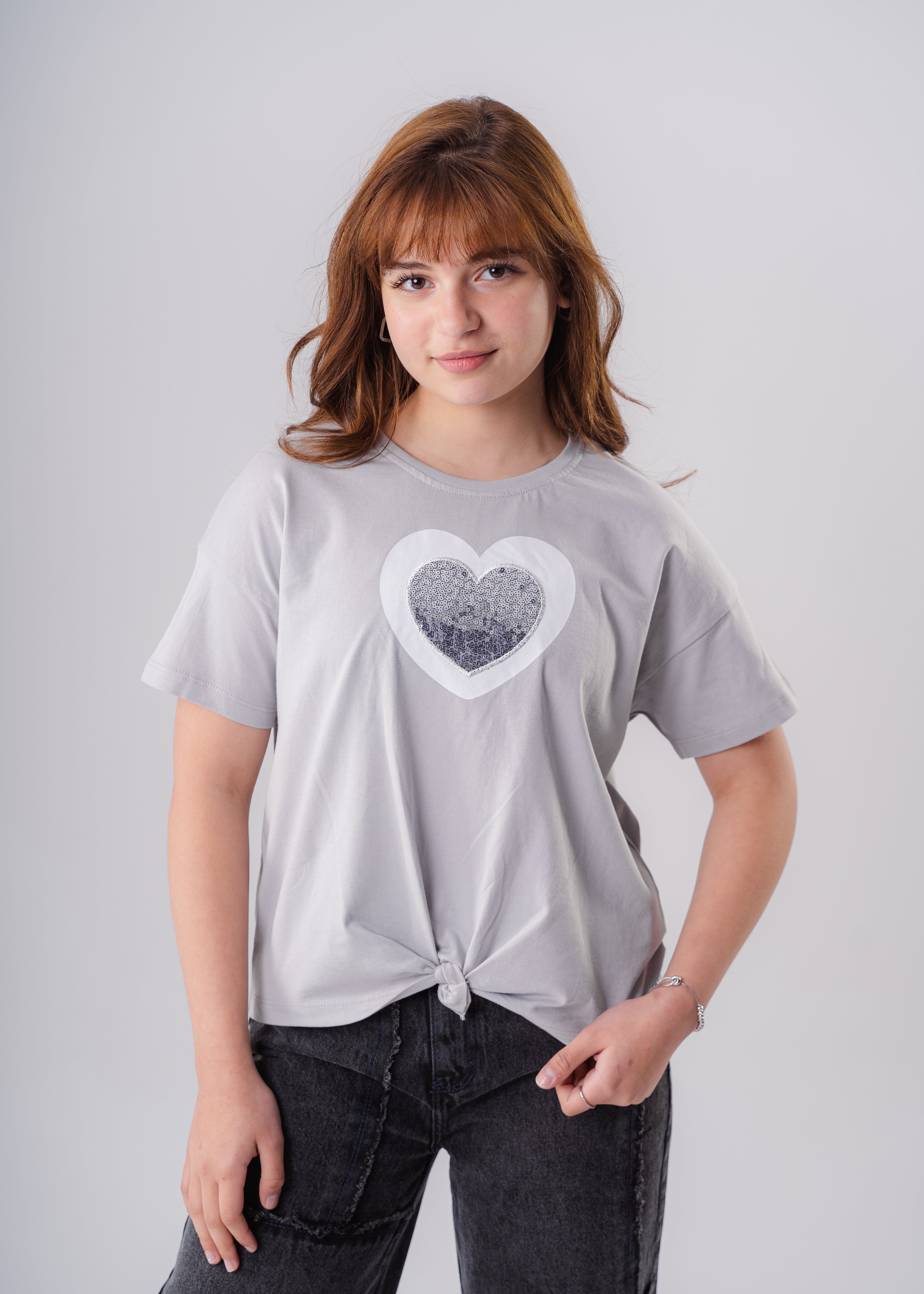 Short Shirt Sleeves with Sequins