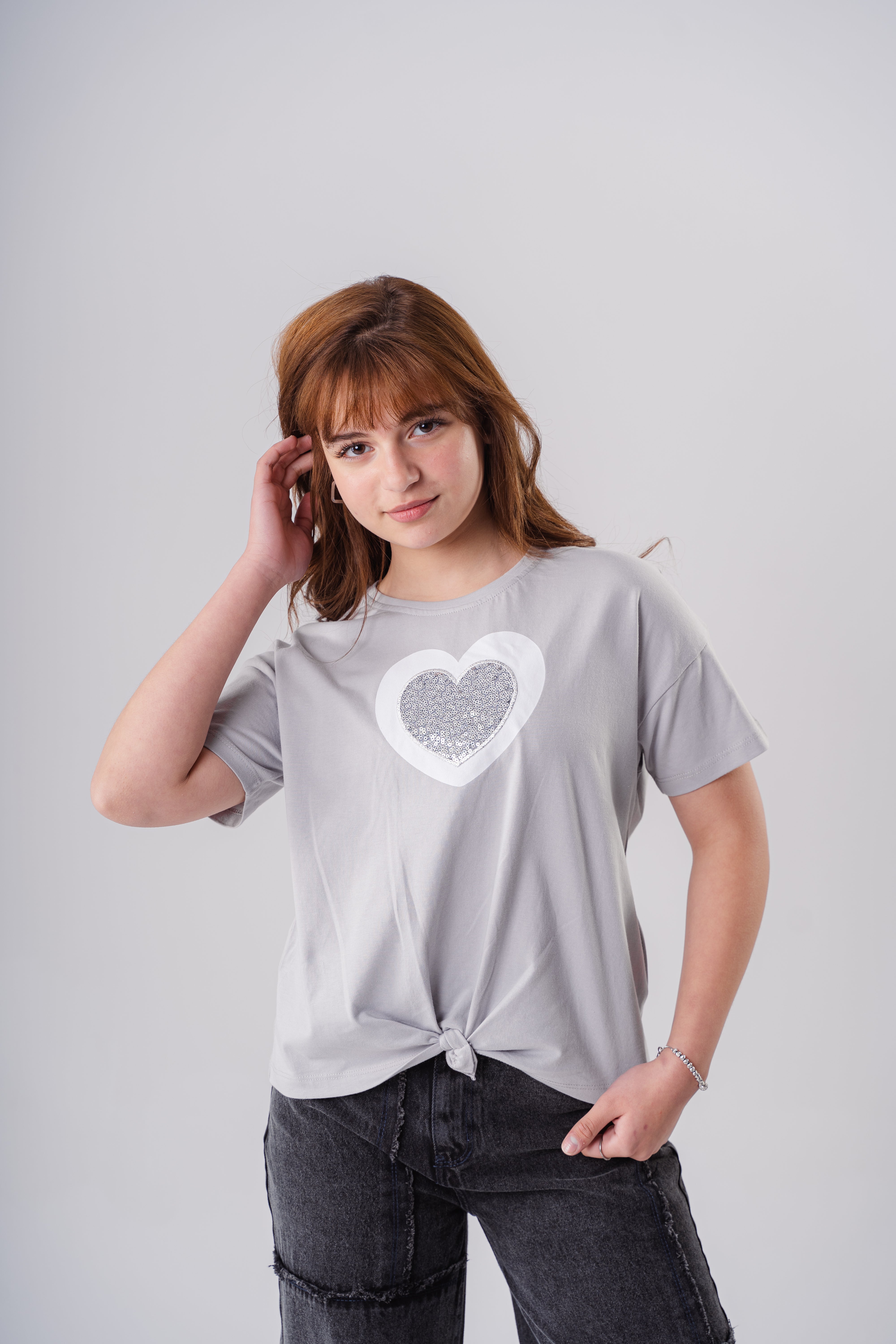 Short Shirt Sleeves with Sequins