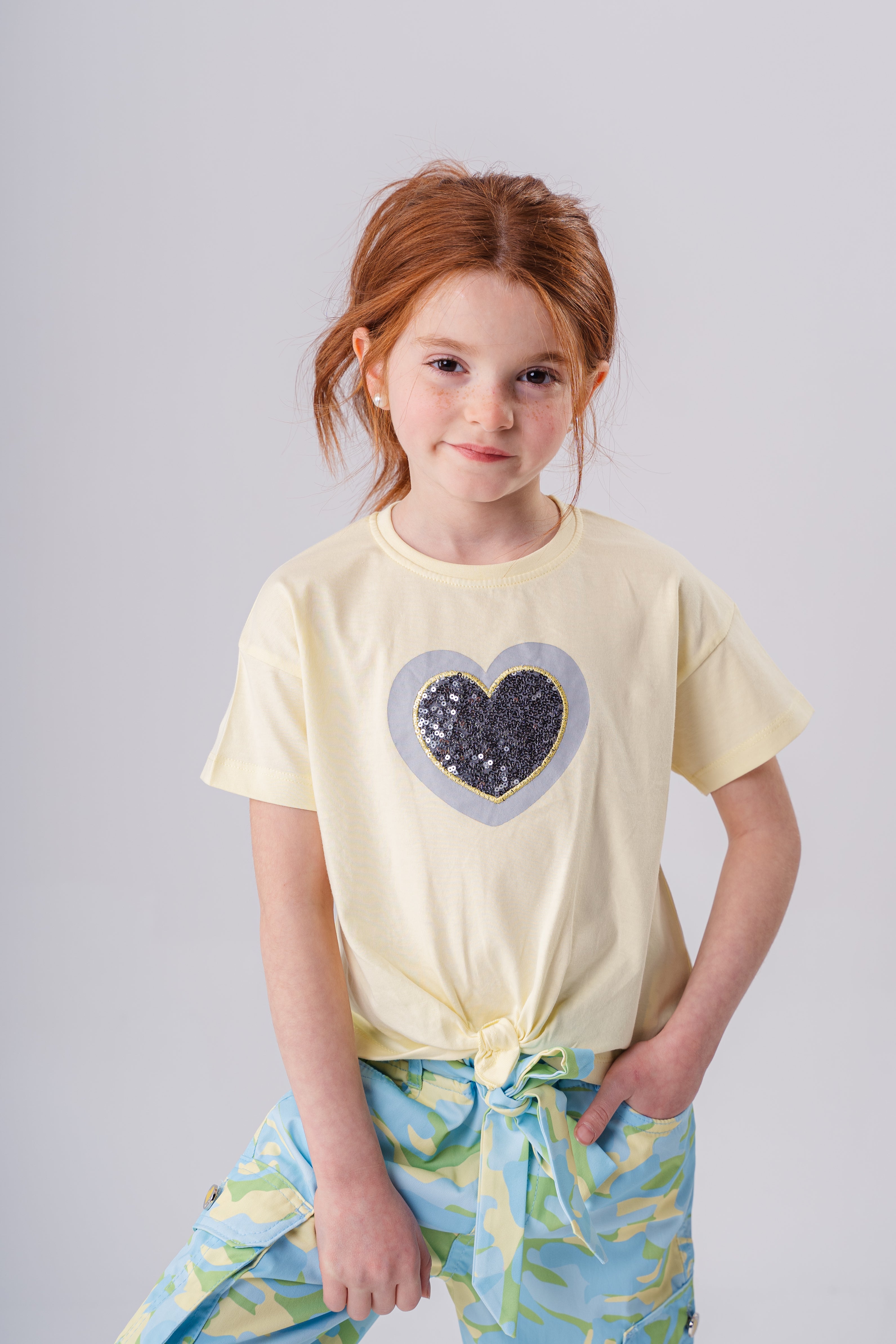 Short Shirt Sleeves with Sequins