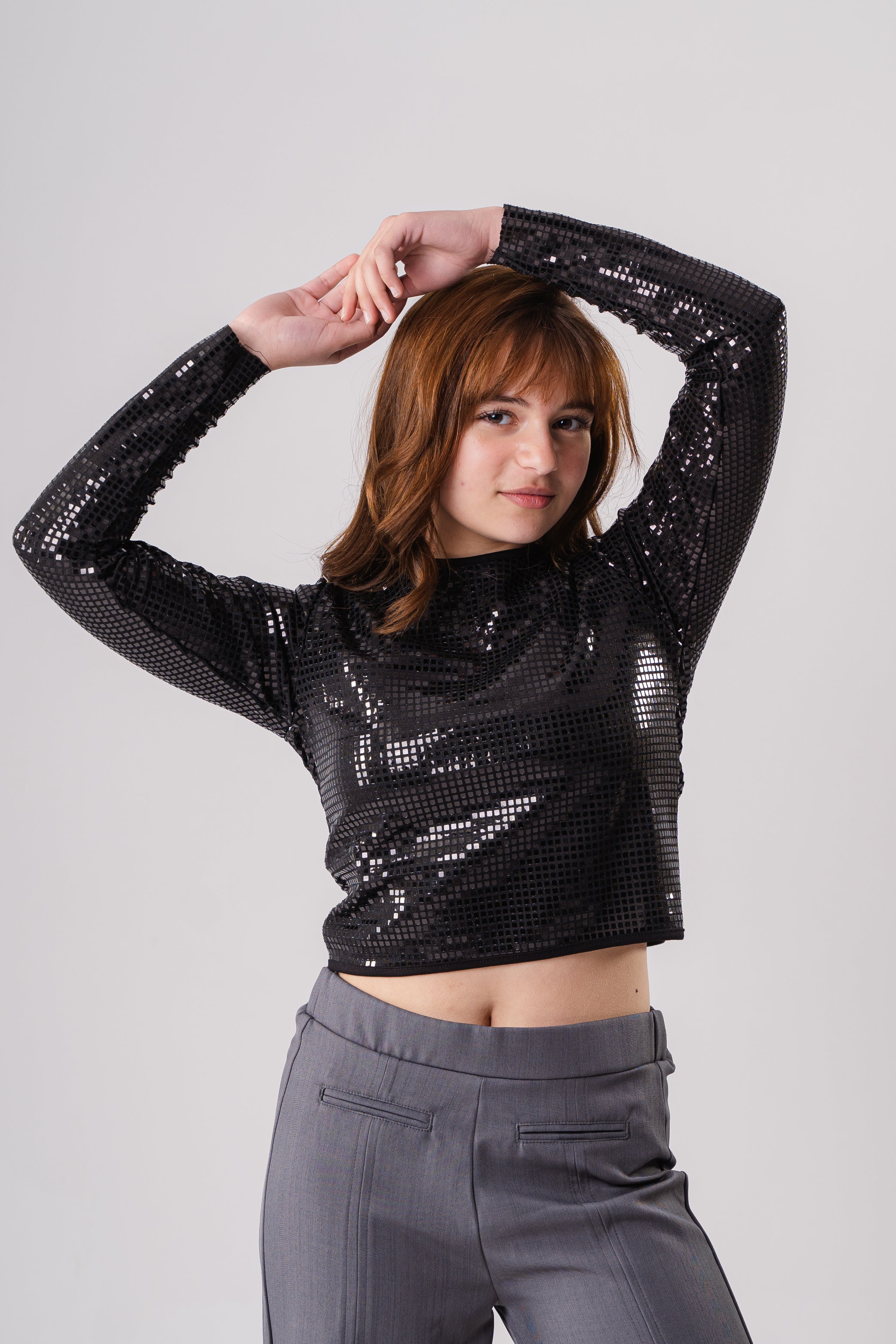 Girls Long Sleeve Disco Shirt