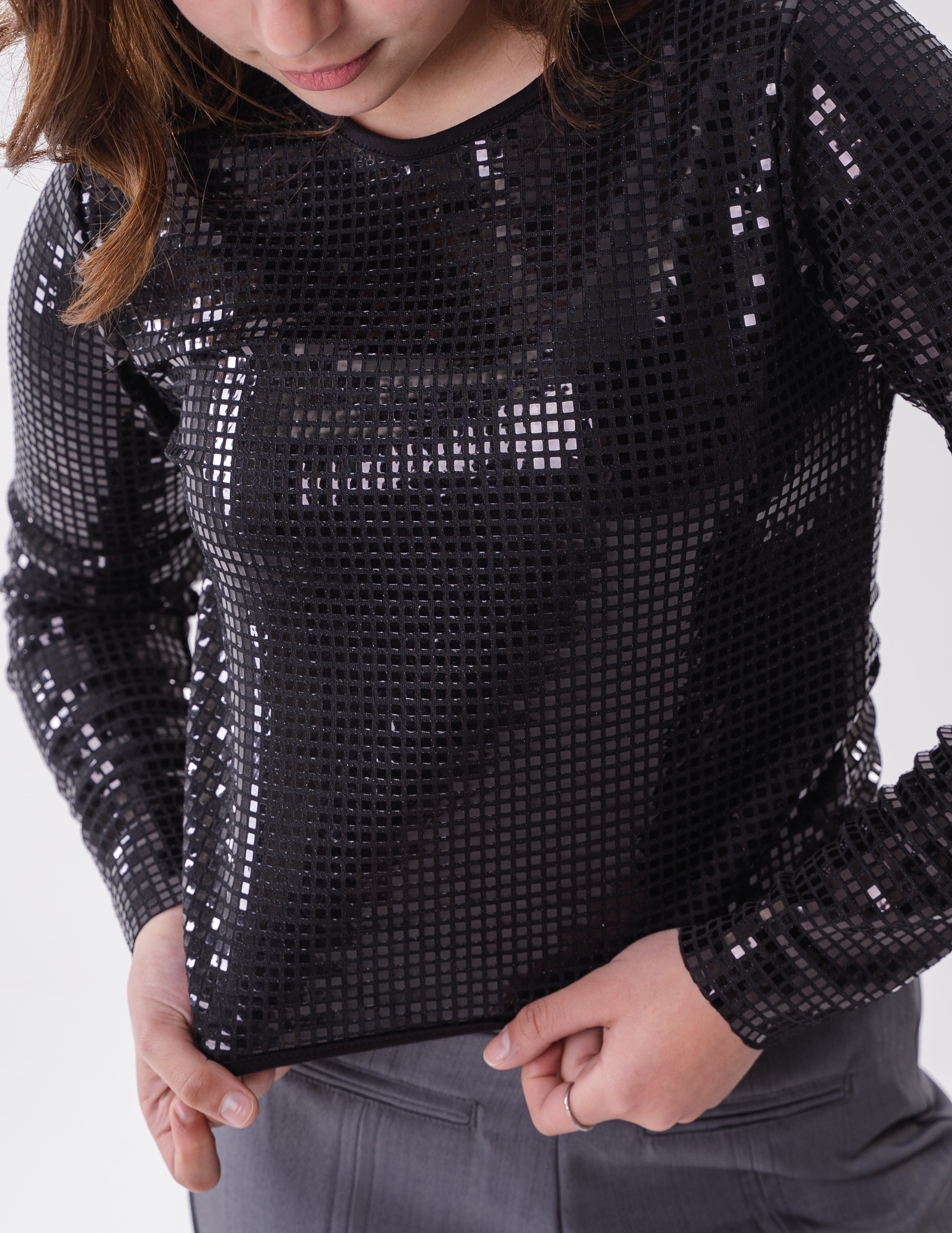 Girls Long Sleeve Disco Shirt