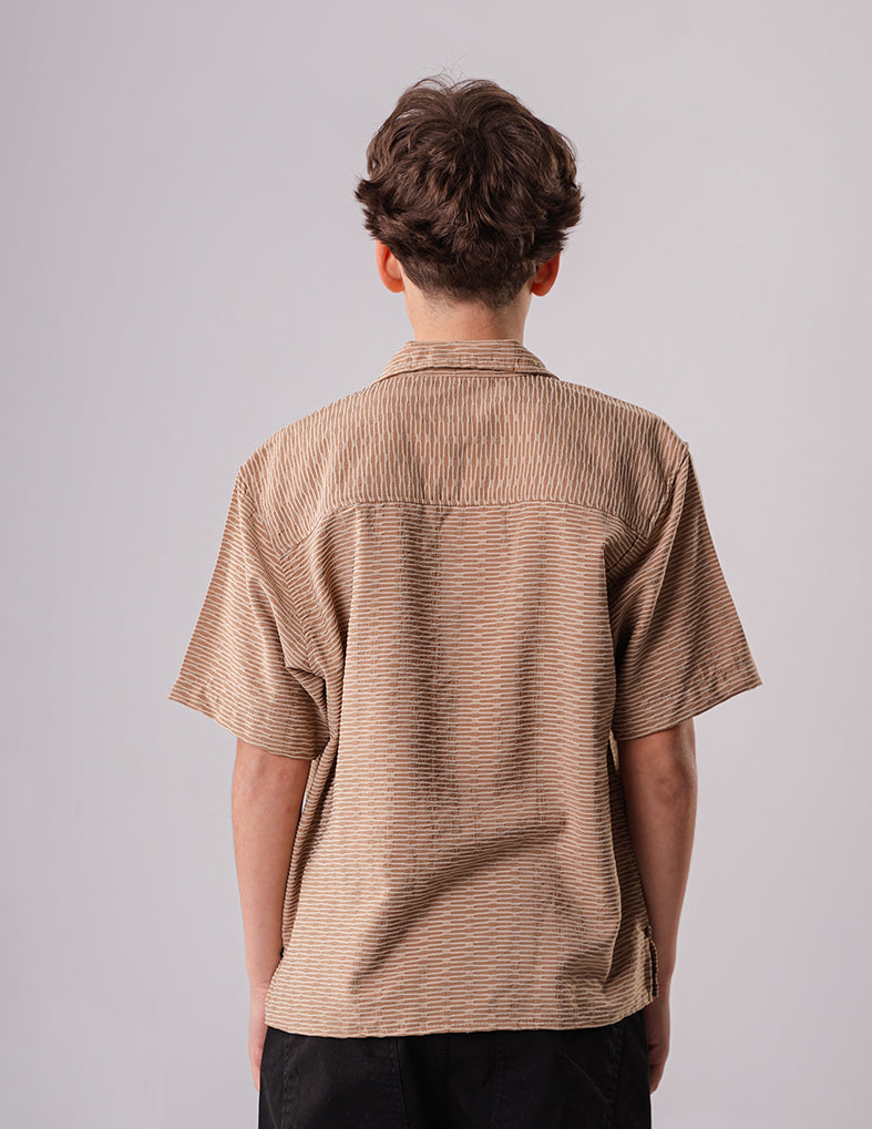 Boys Short Sleeve Textured Shirt