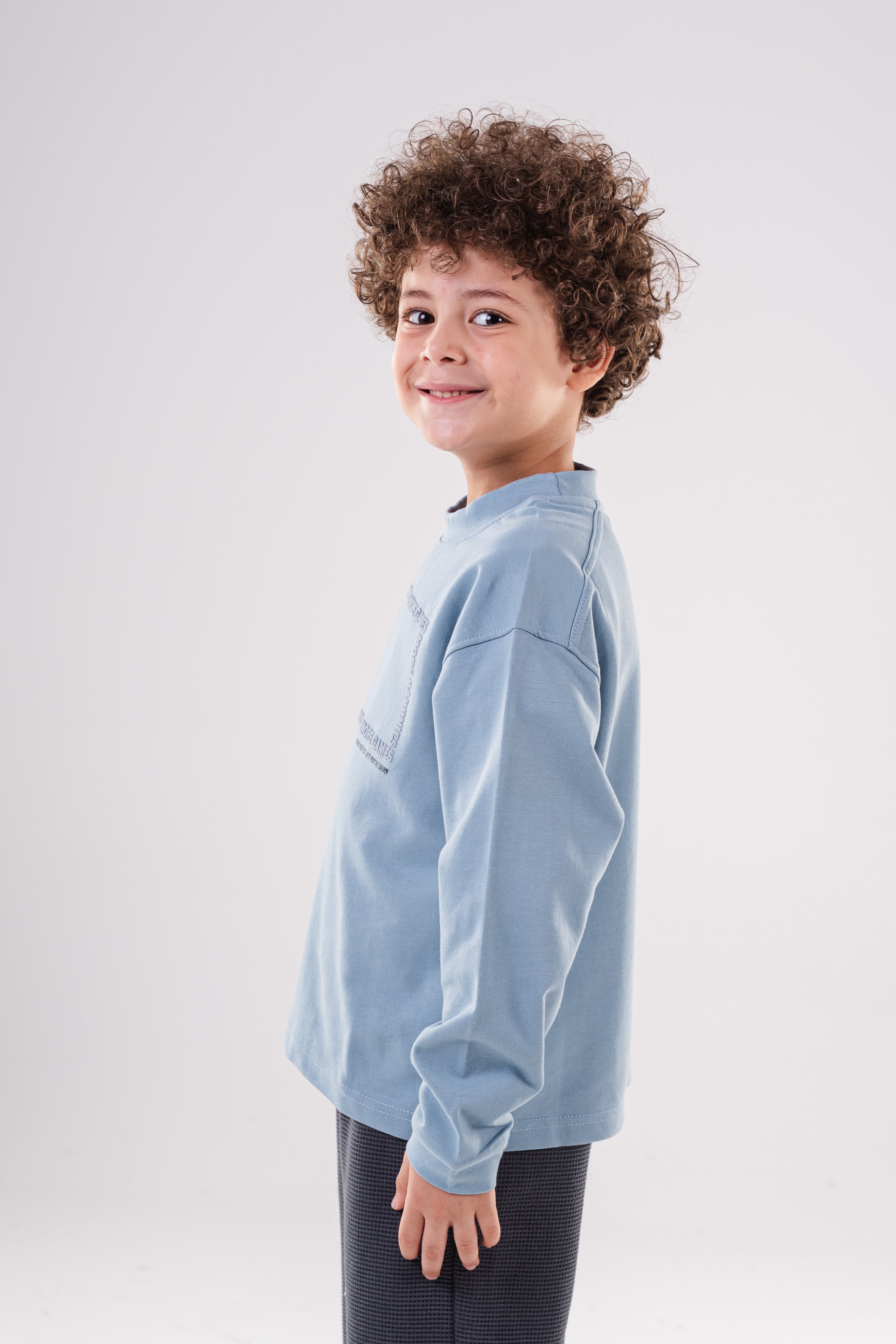 Boy's Relaxed Fit Crewneck Sweatshirt with Print