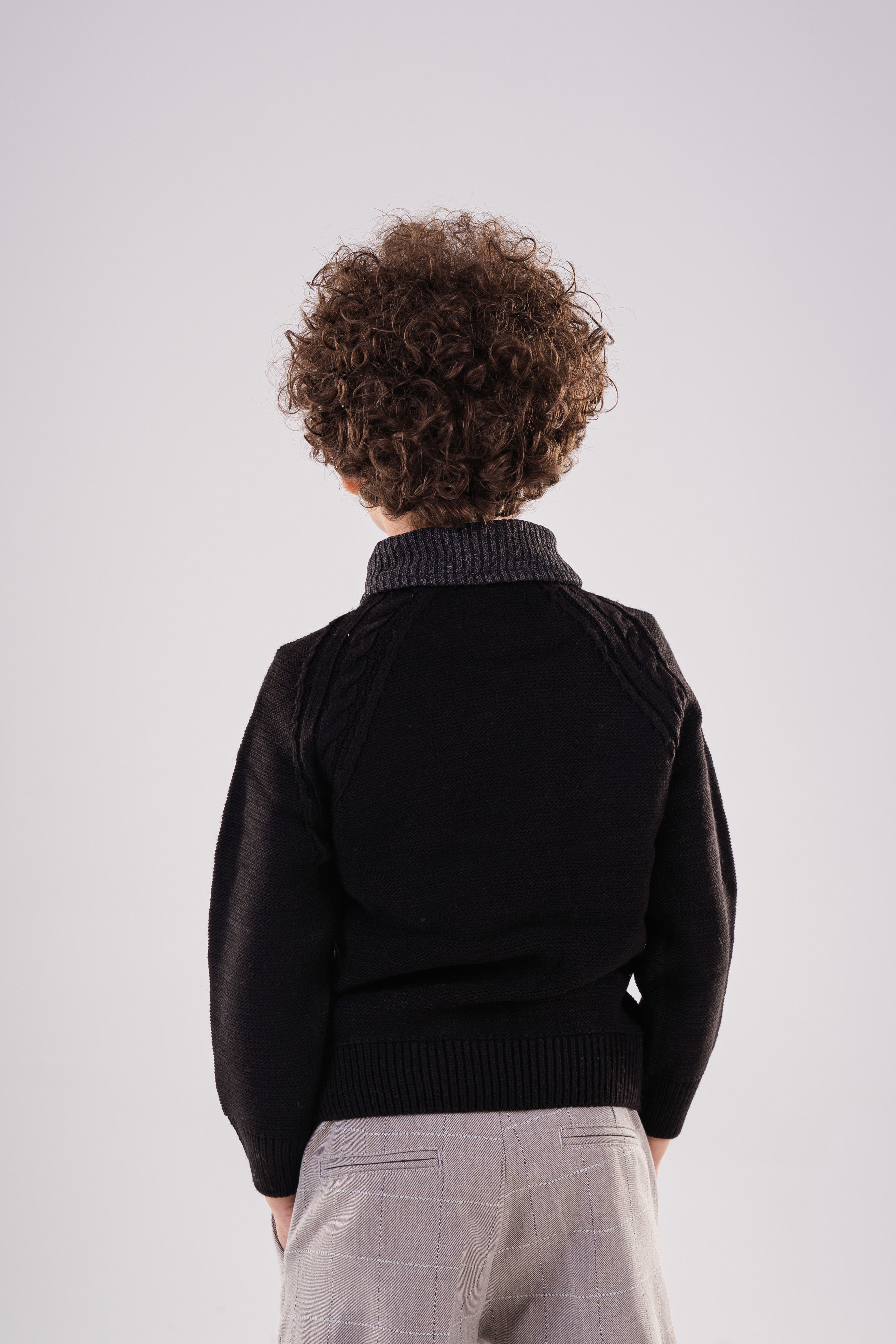 Boy's Classic Knit Collared Sweater