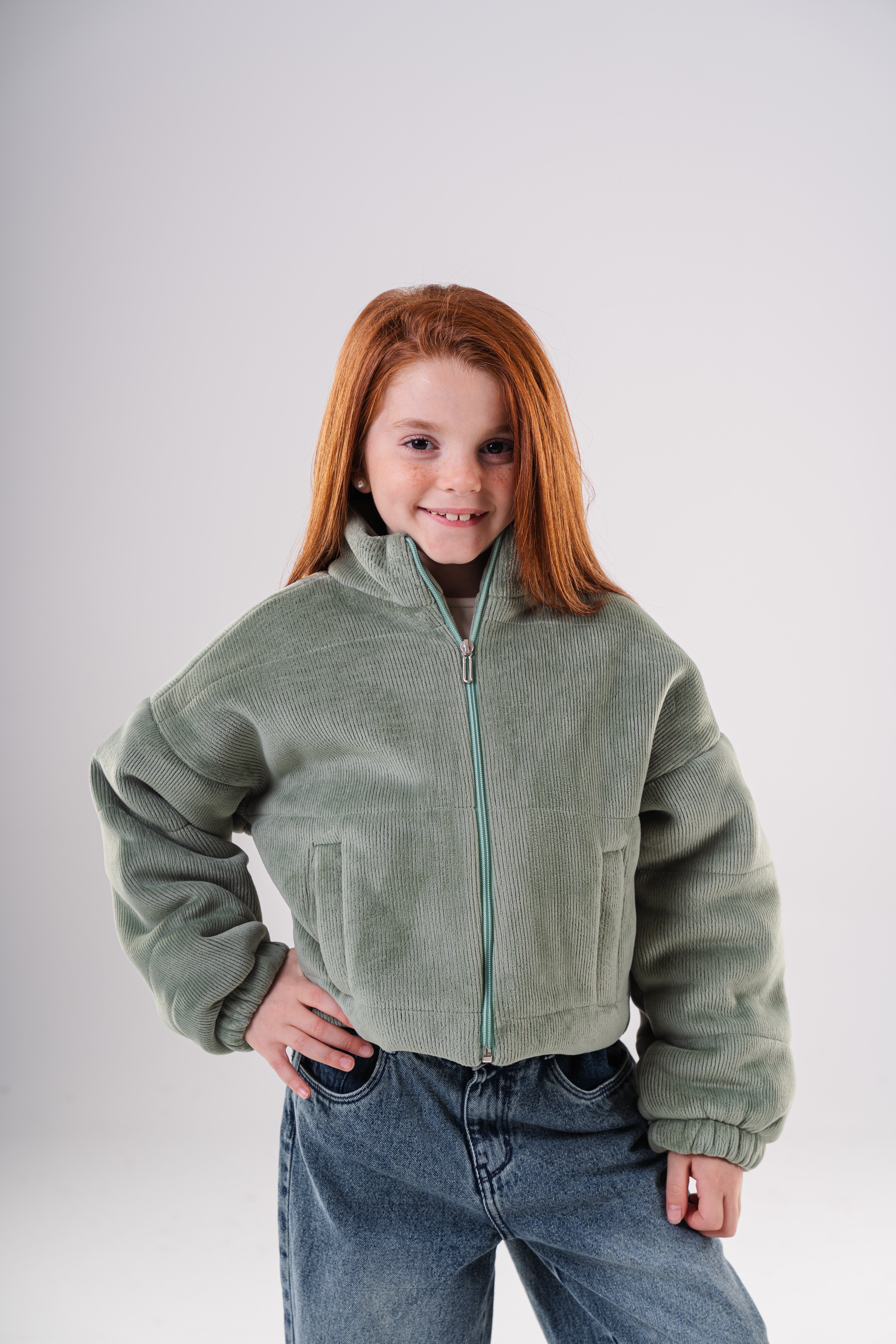 Girls' Corduroy Bomber Jacket