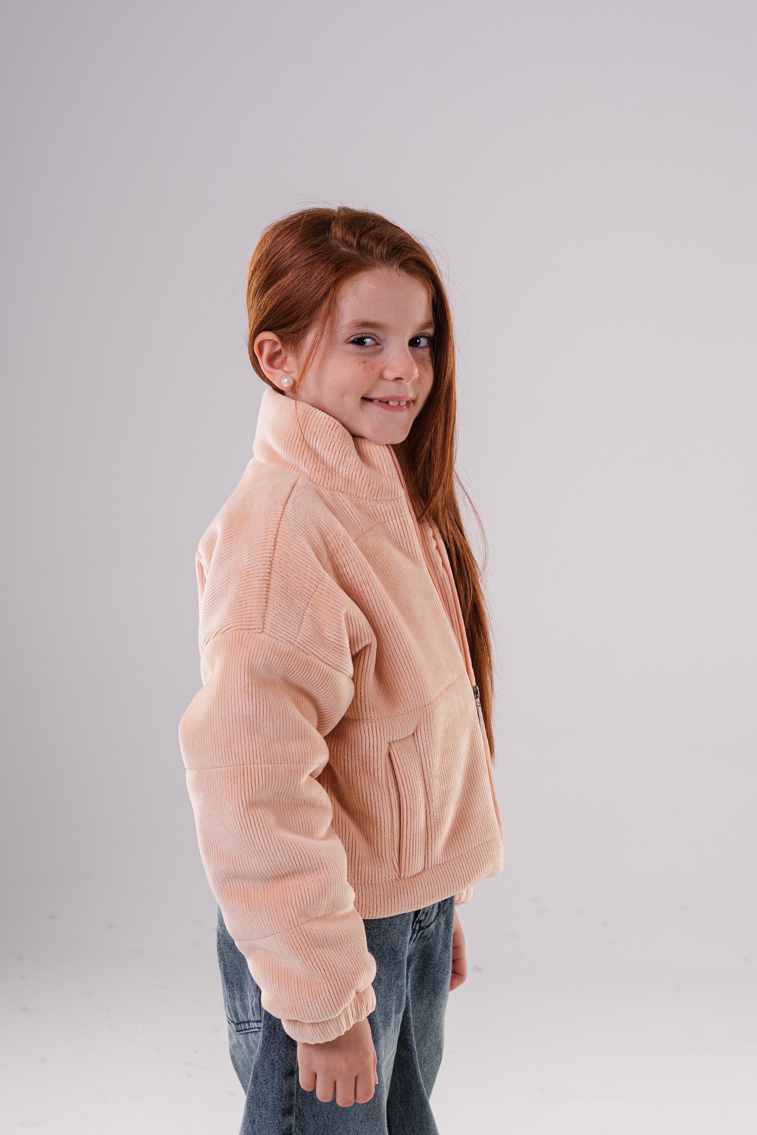 Girls' Corduroy Bomber Jacket