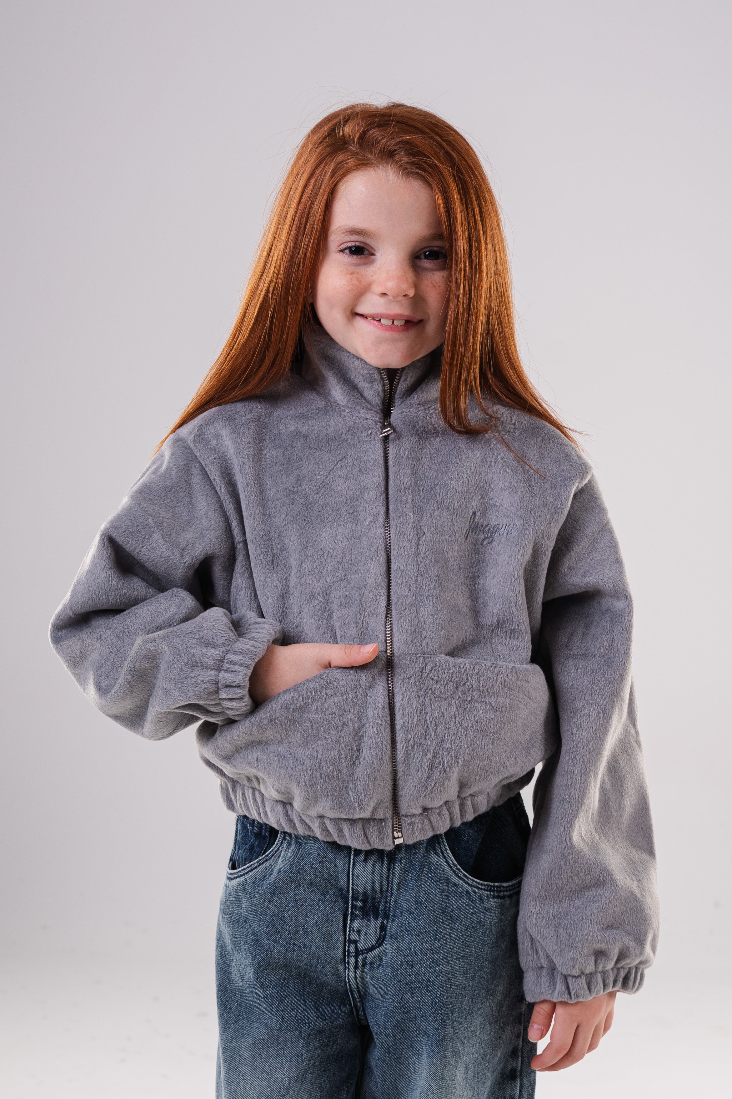 Girls Classic Faux Fur Jacket