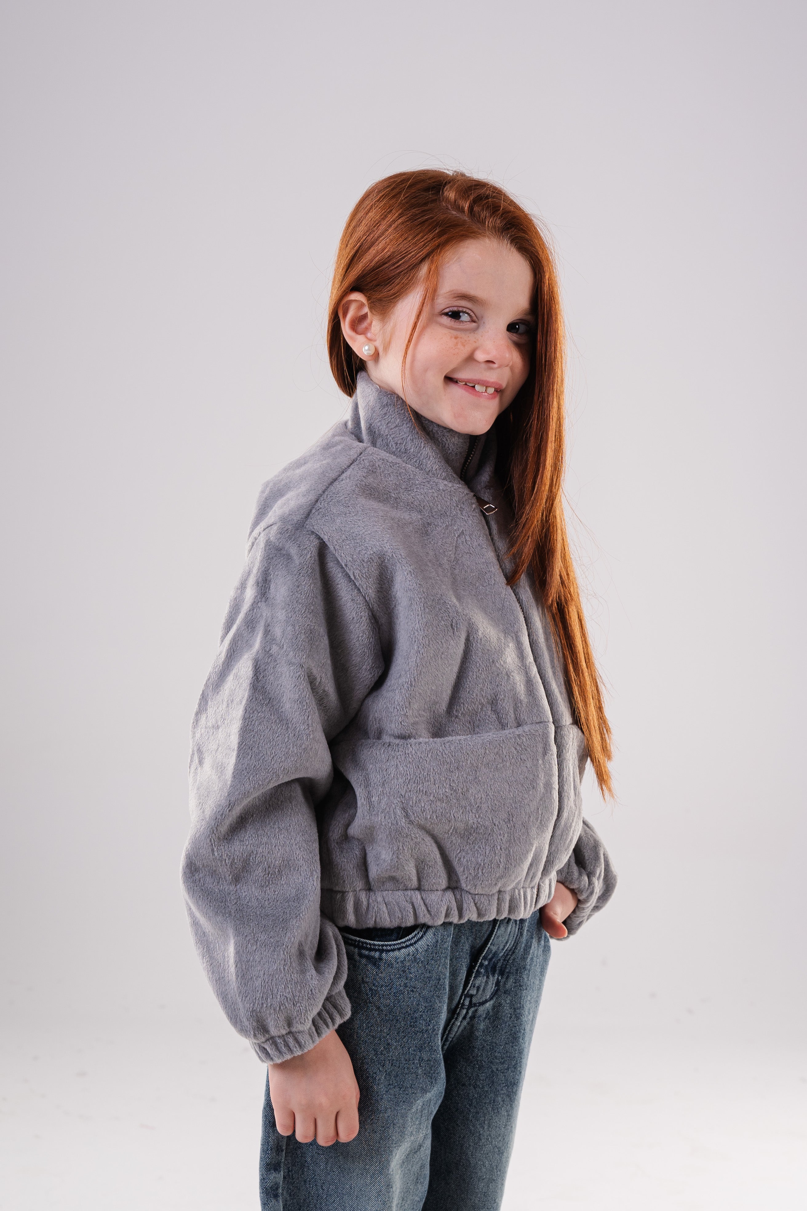 Girls Classic Faux Fur Jacket