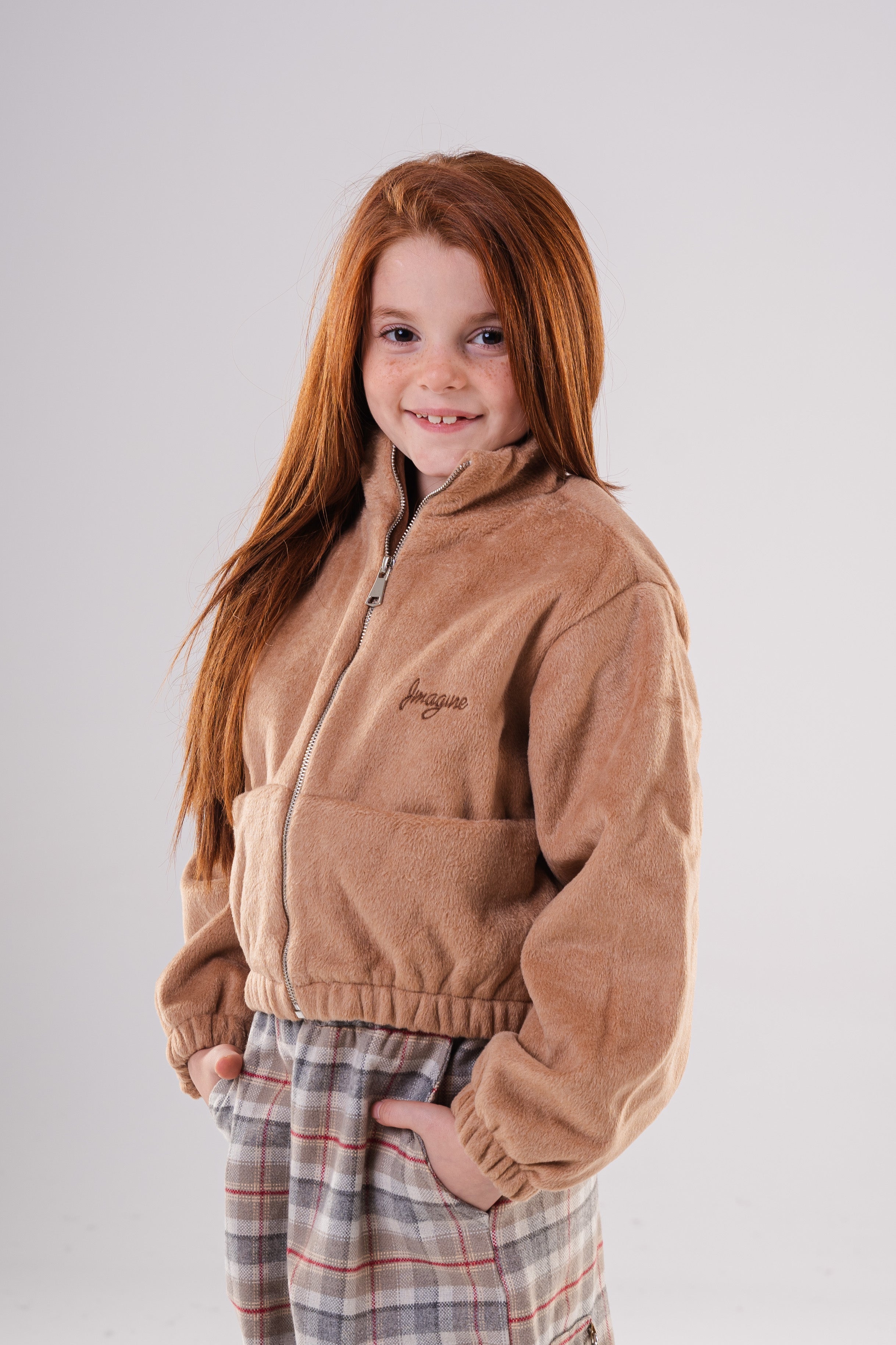Girls Classic Faux Fur Jacket