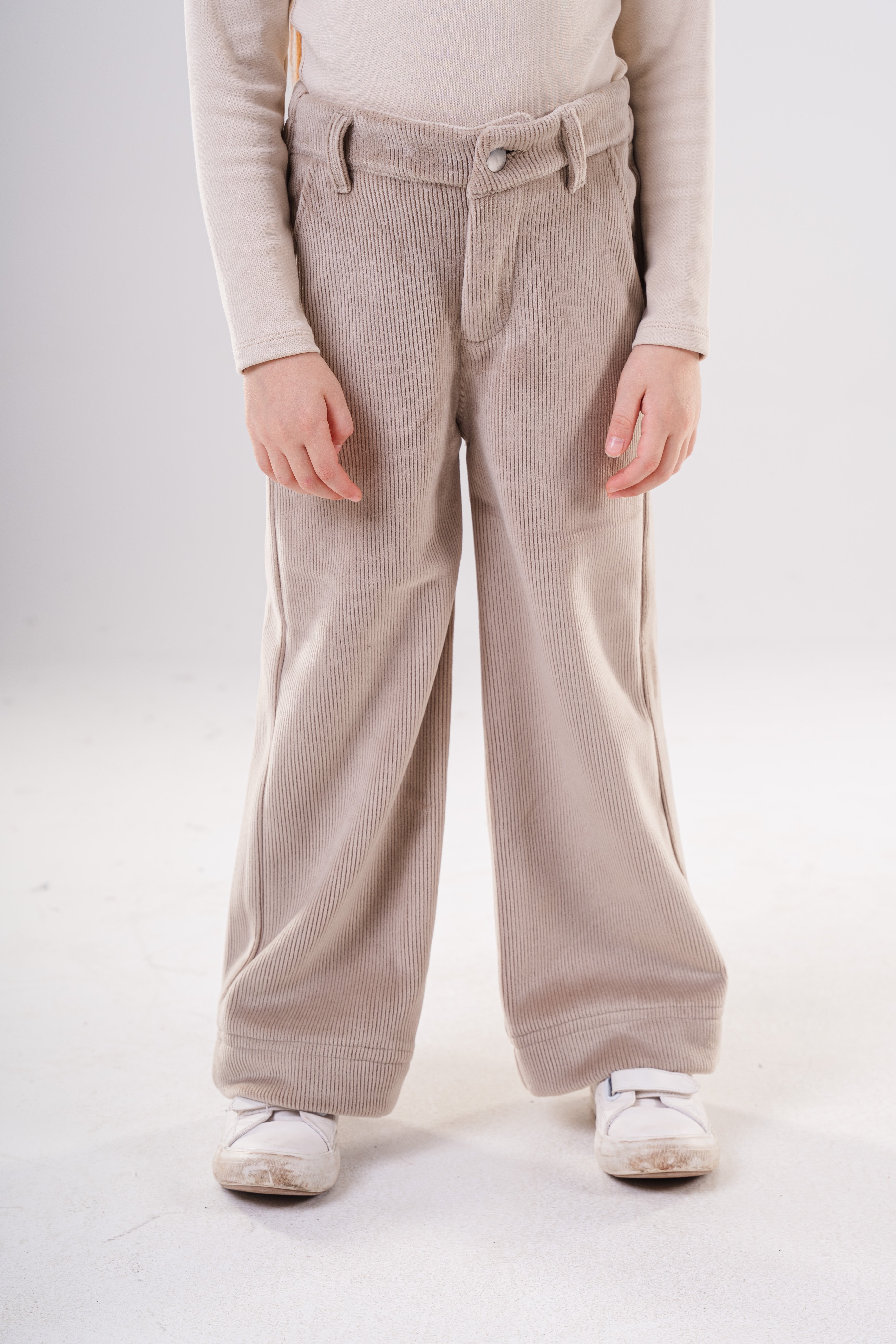 Girls' Corduroy Wide-Leg Trousers